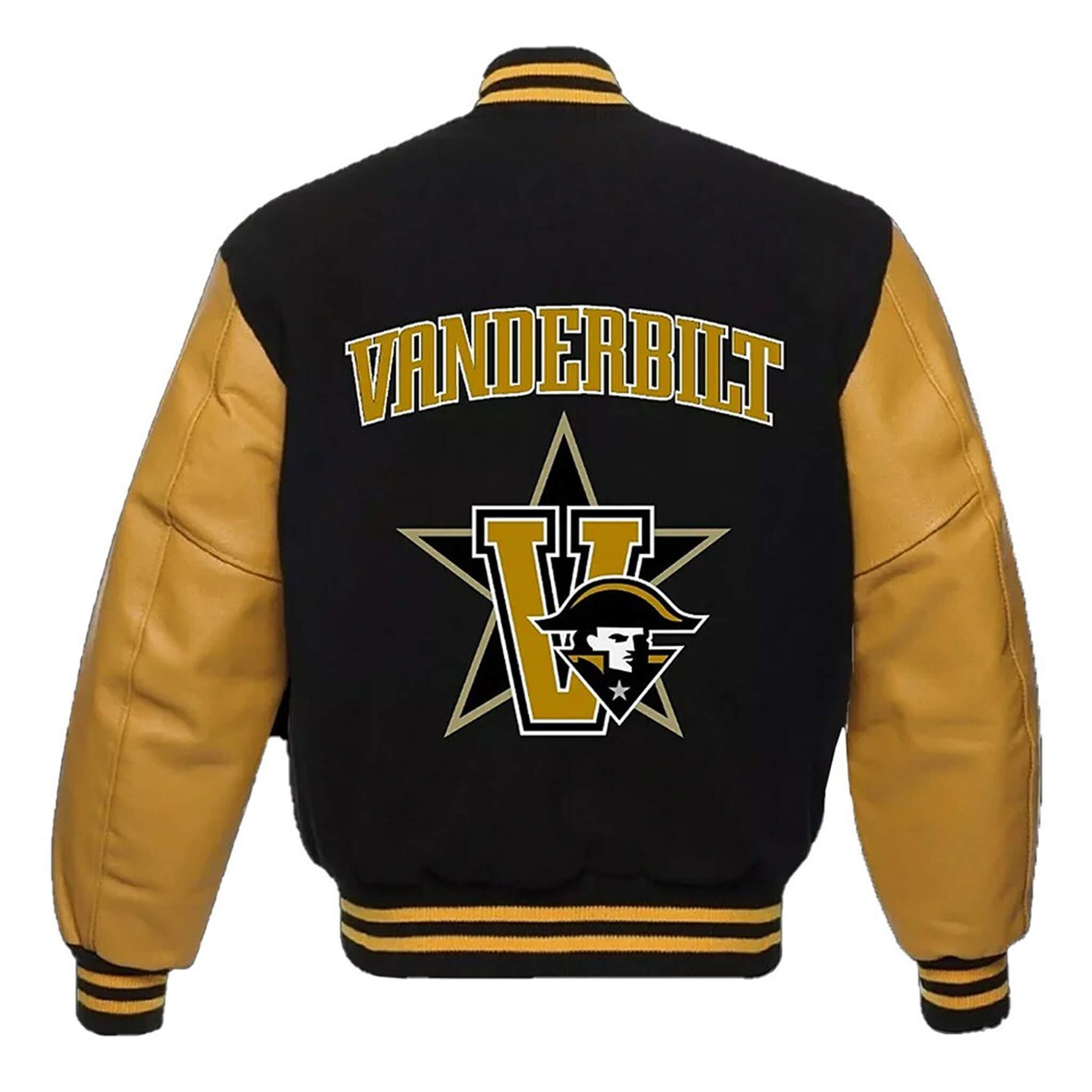 Vanderbilt University Black & Gold Letterman Varsity Jacket