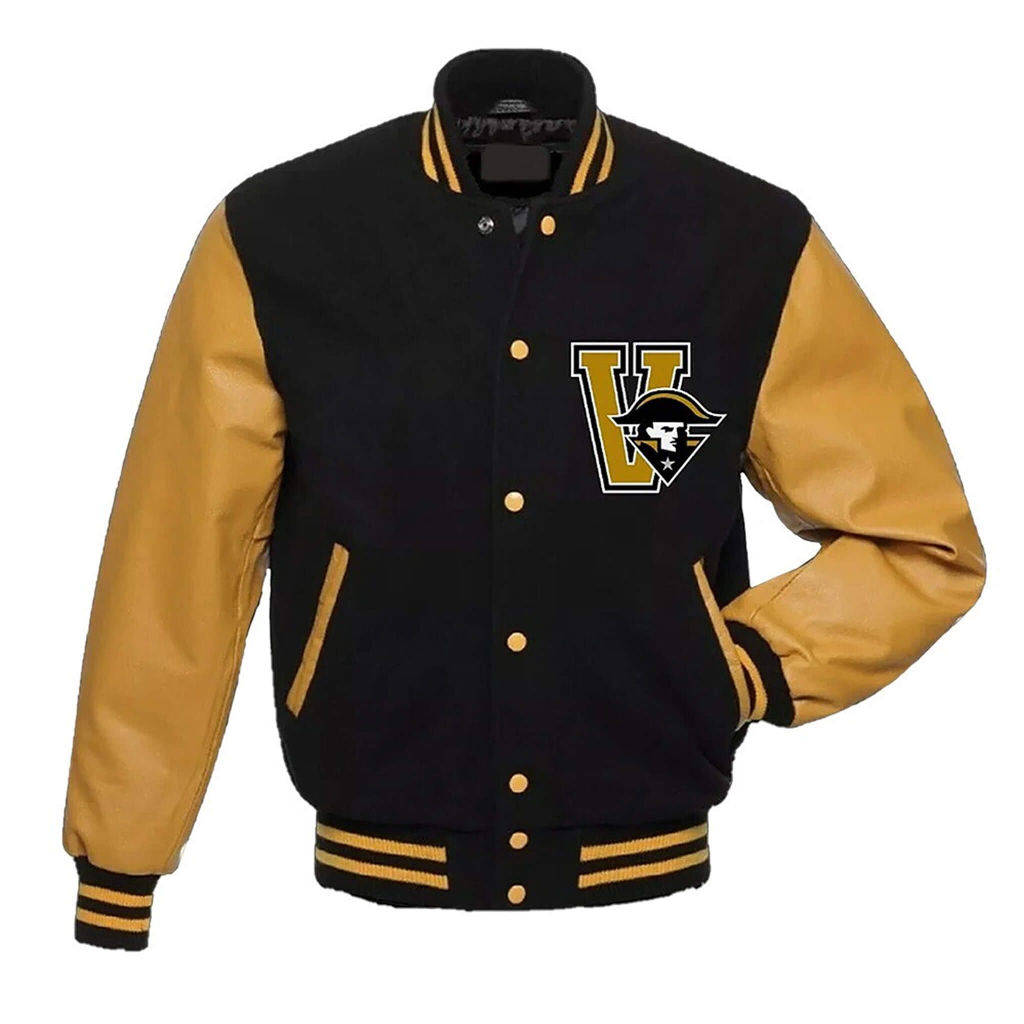 Vanderbilt University Black & Gold Letterman Varsity Jacket