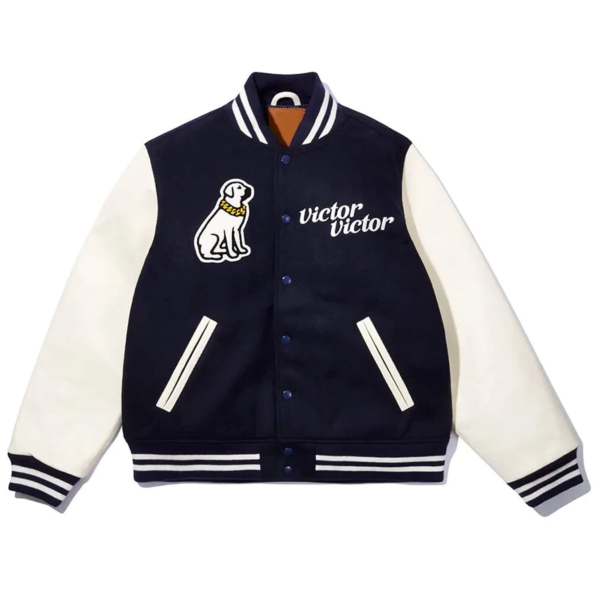 Human Made x Victor Victor Varsity Jacket – Navy & White Edition