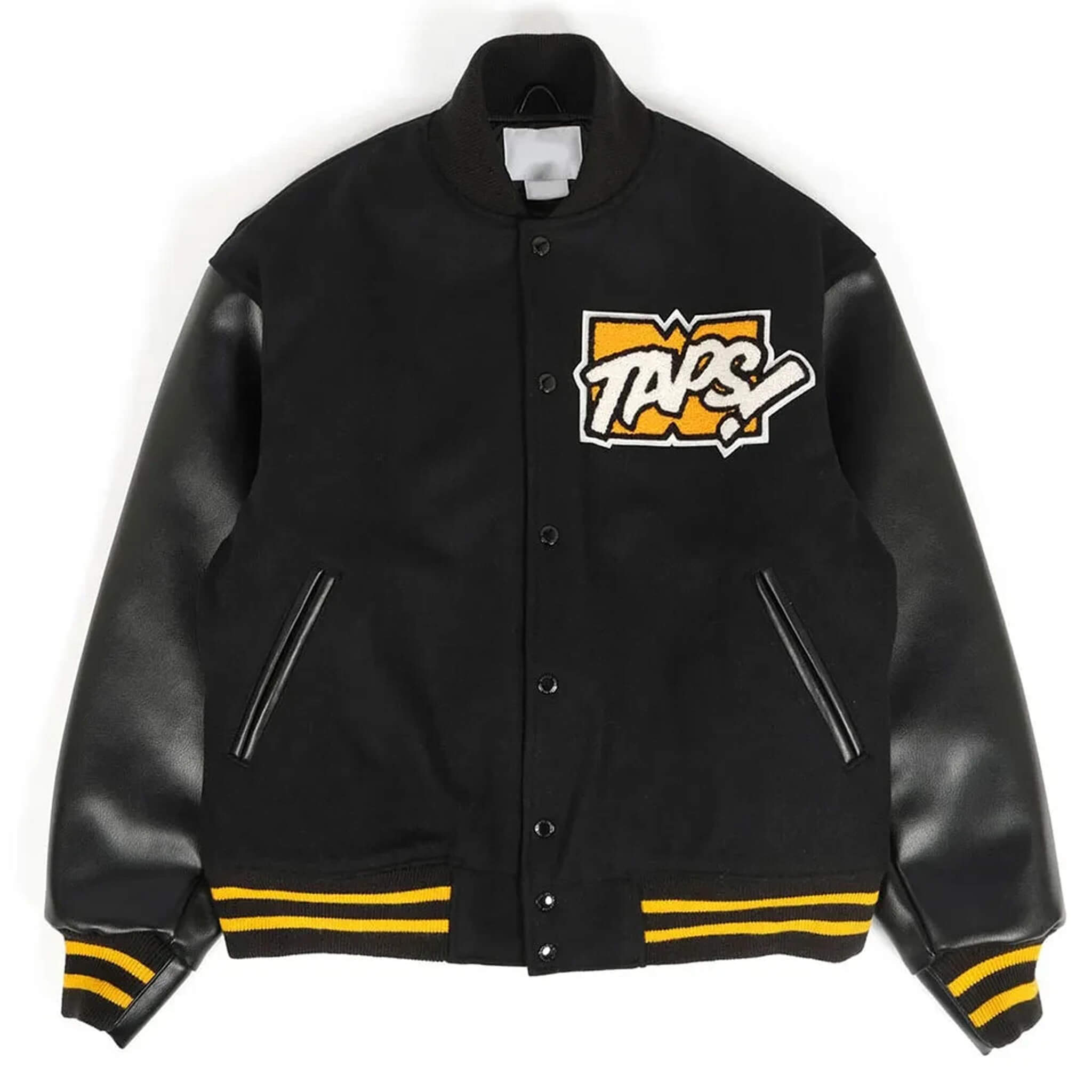 Letterman Wtaps Toon All Black Varsity Jacket – Classic Style