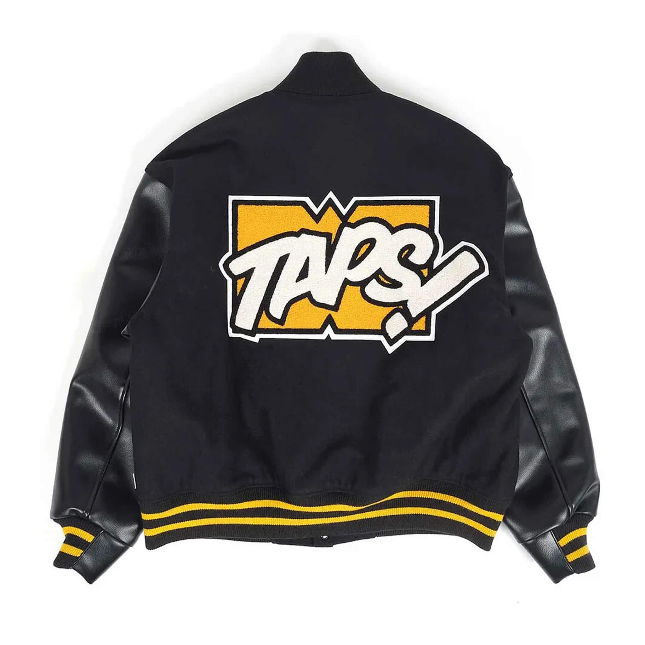 Letterman Wtaps Toon All Black Varsity Jacket – Classic Style