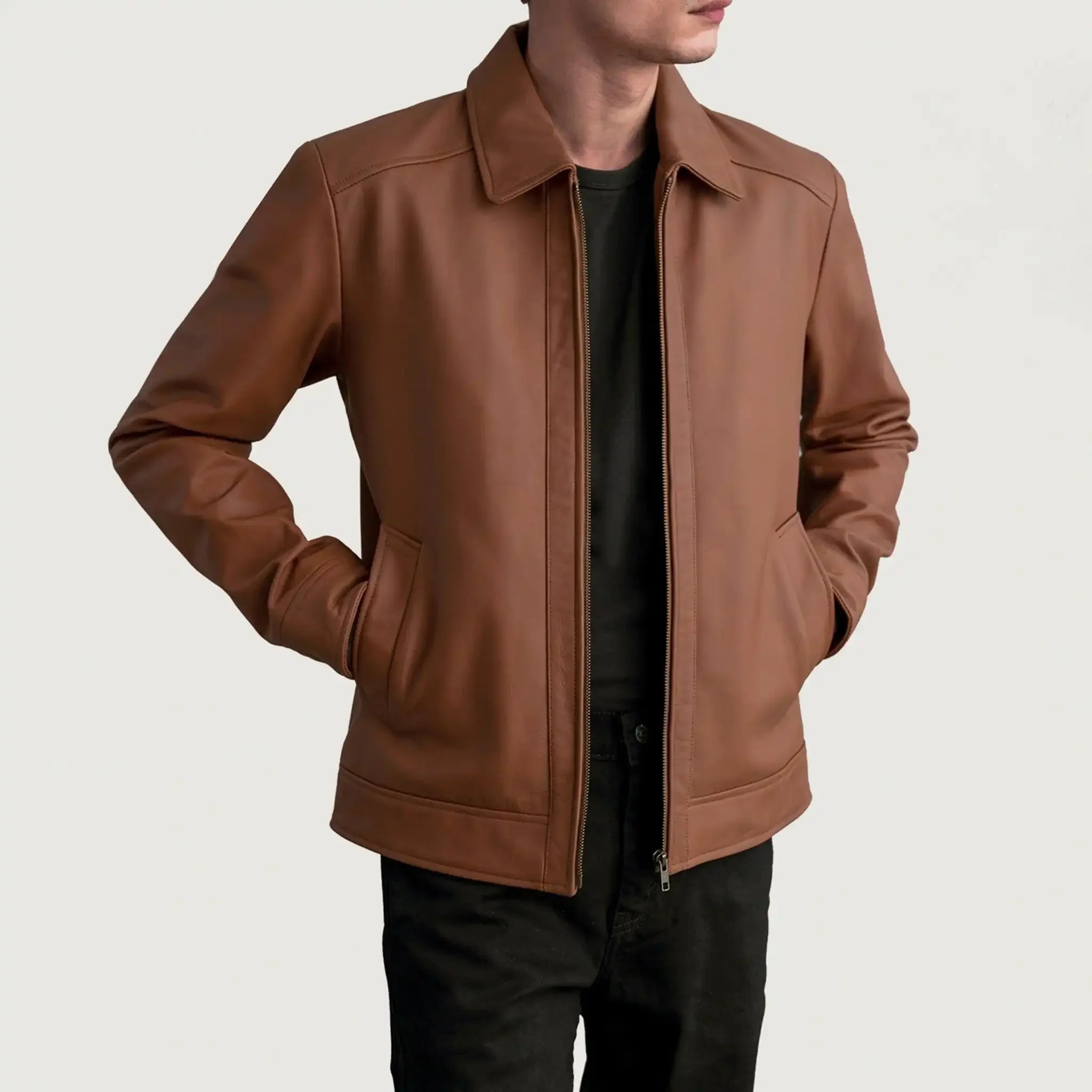 Infernos Matte Black Leather Jacket - Classic Style Versatile Fashion