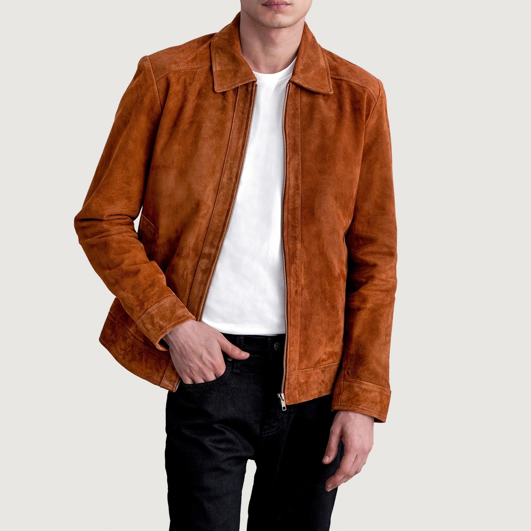 Infernos Men's Black Leather Jacket - Classic Style Versatile Fashion