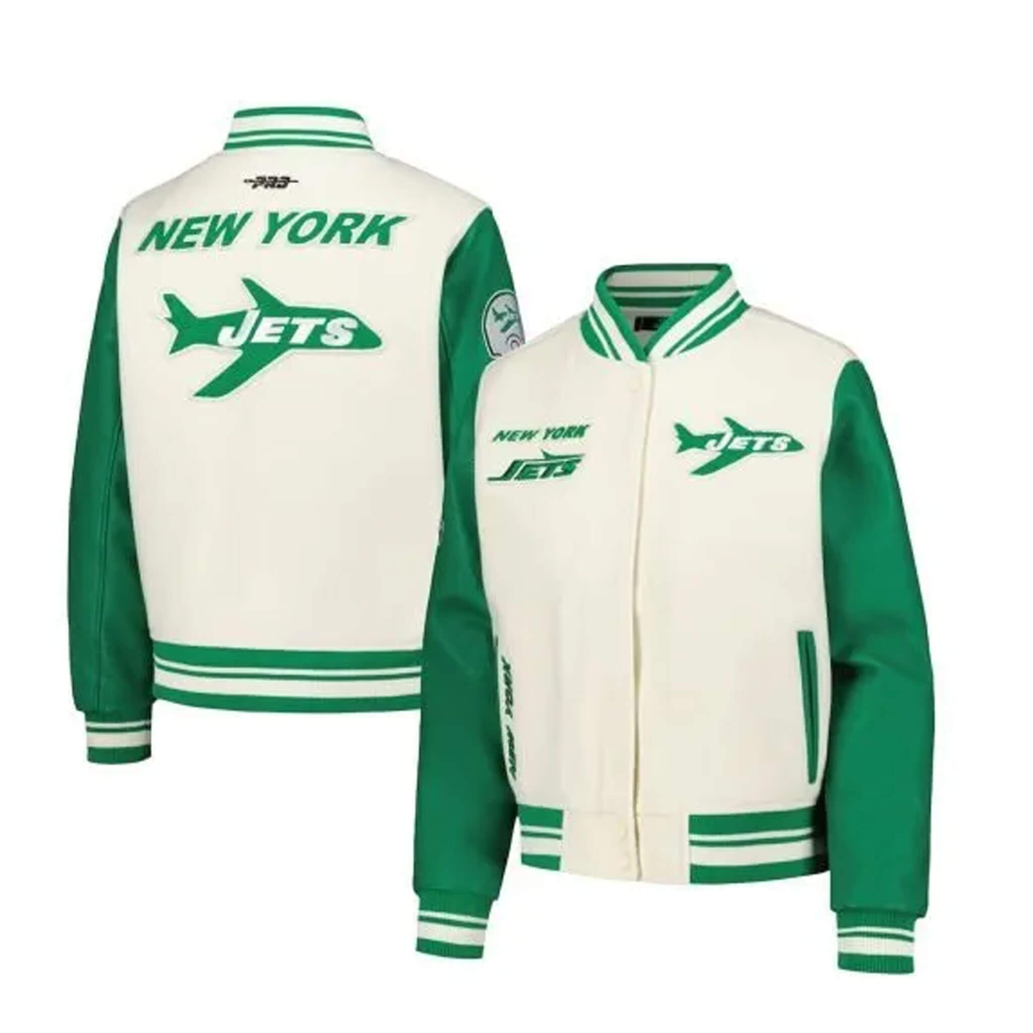NY Jets Retro Classic Varsity Jacket–Vintage NFL Team Style