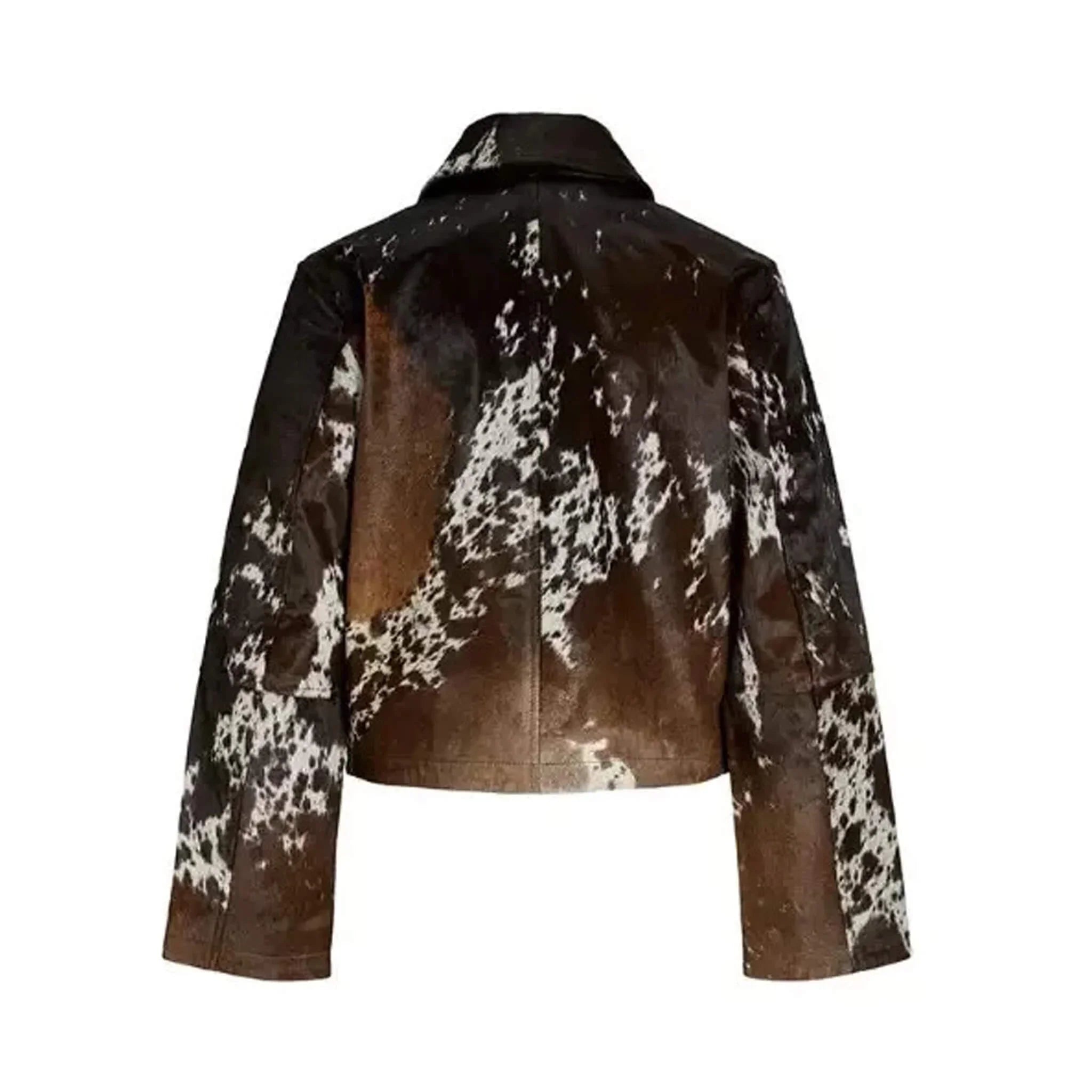 Women’s Genuine Cowhide Hair-On Leather Jacket
