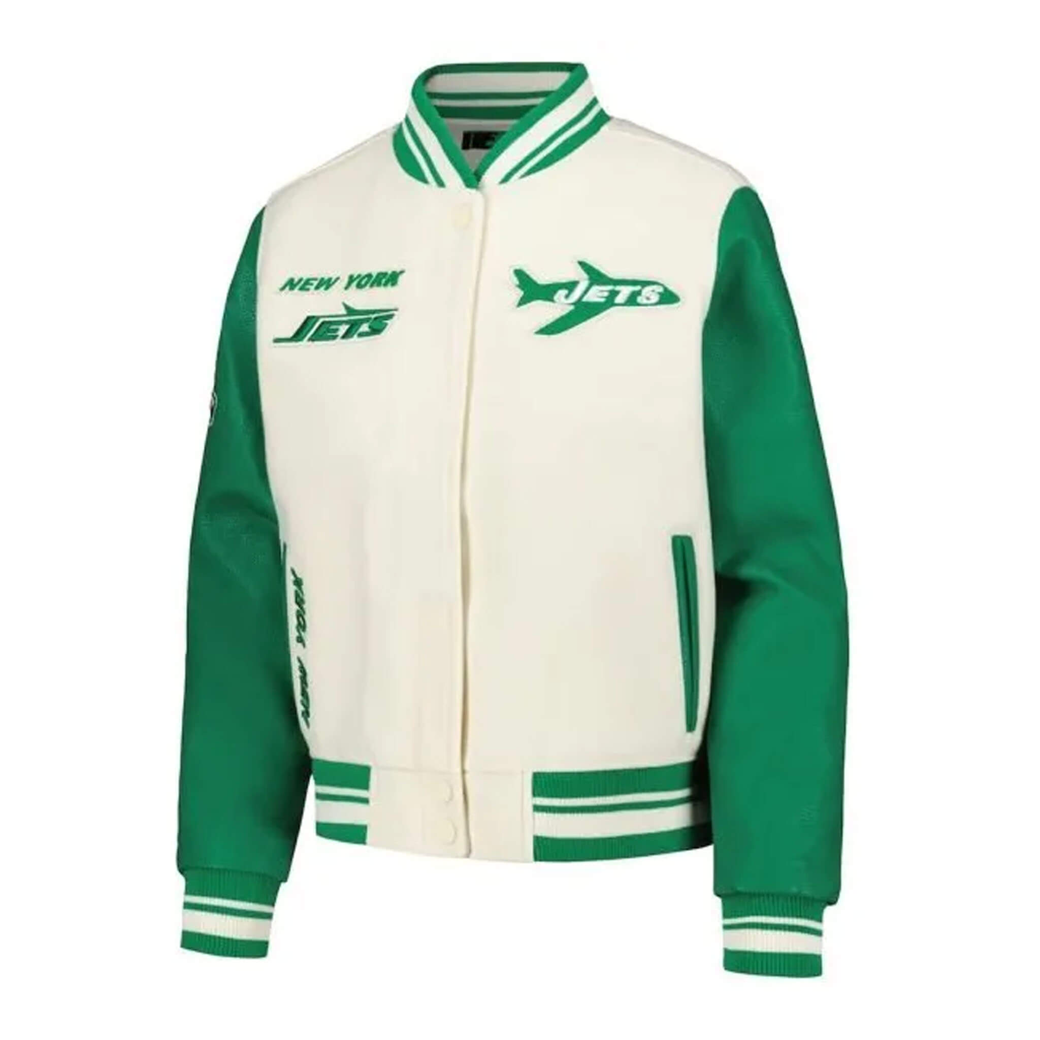 NY Jets Retro Classic Varsity Jacket–Vintage NFL Team Style