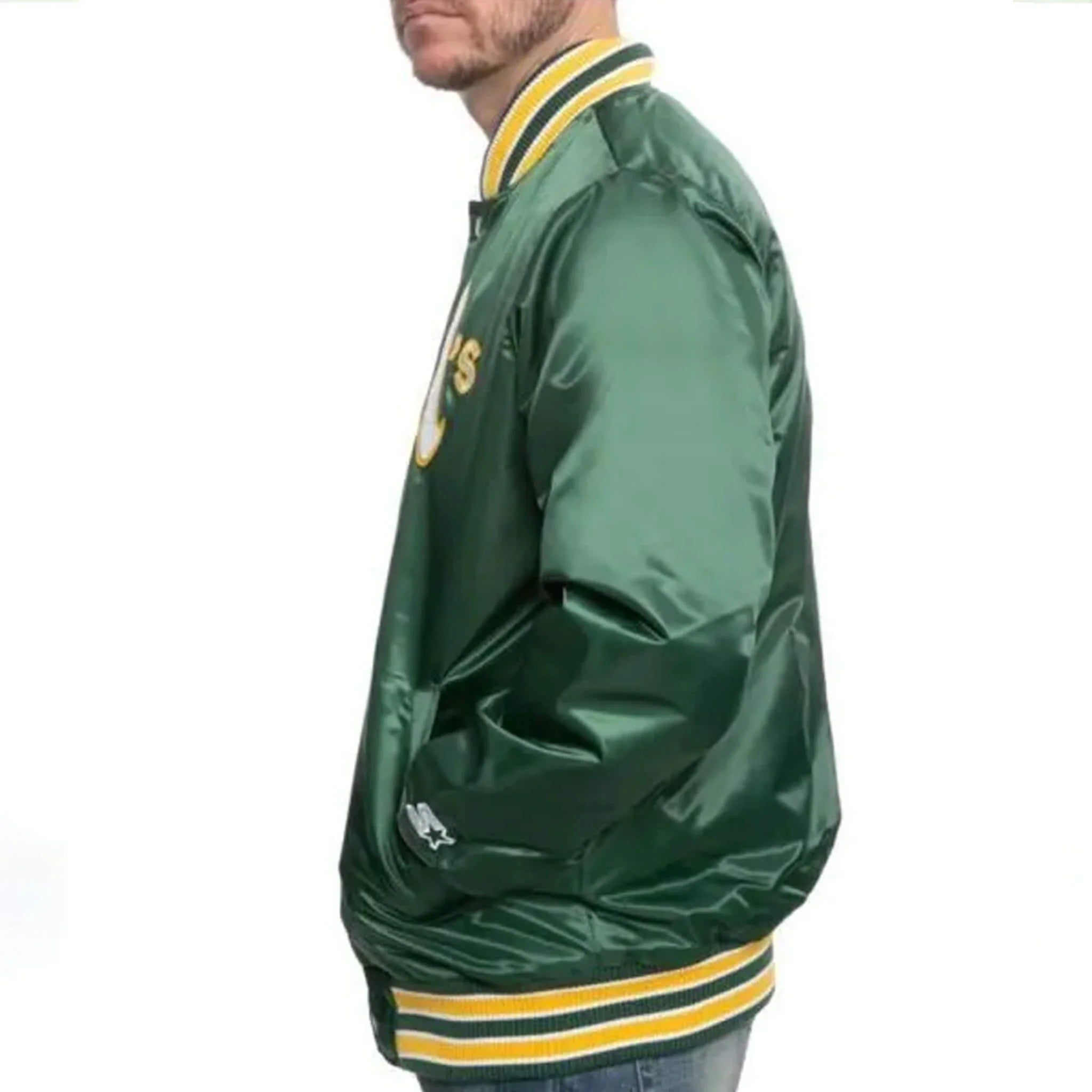 Men’s Starter Oakland A’s Bomber Green Jacket-Classic style