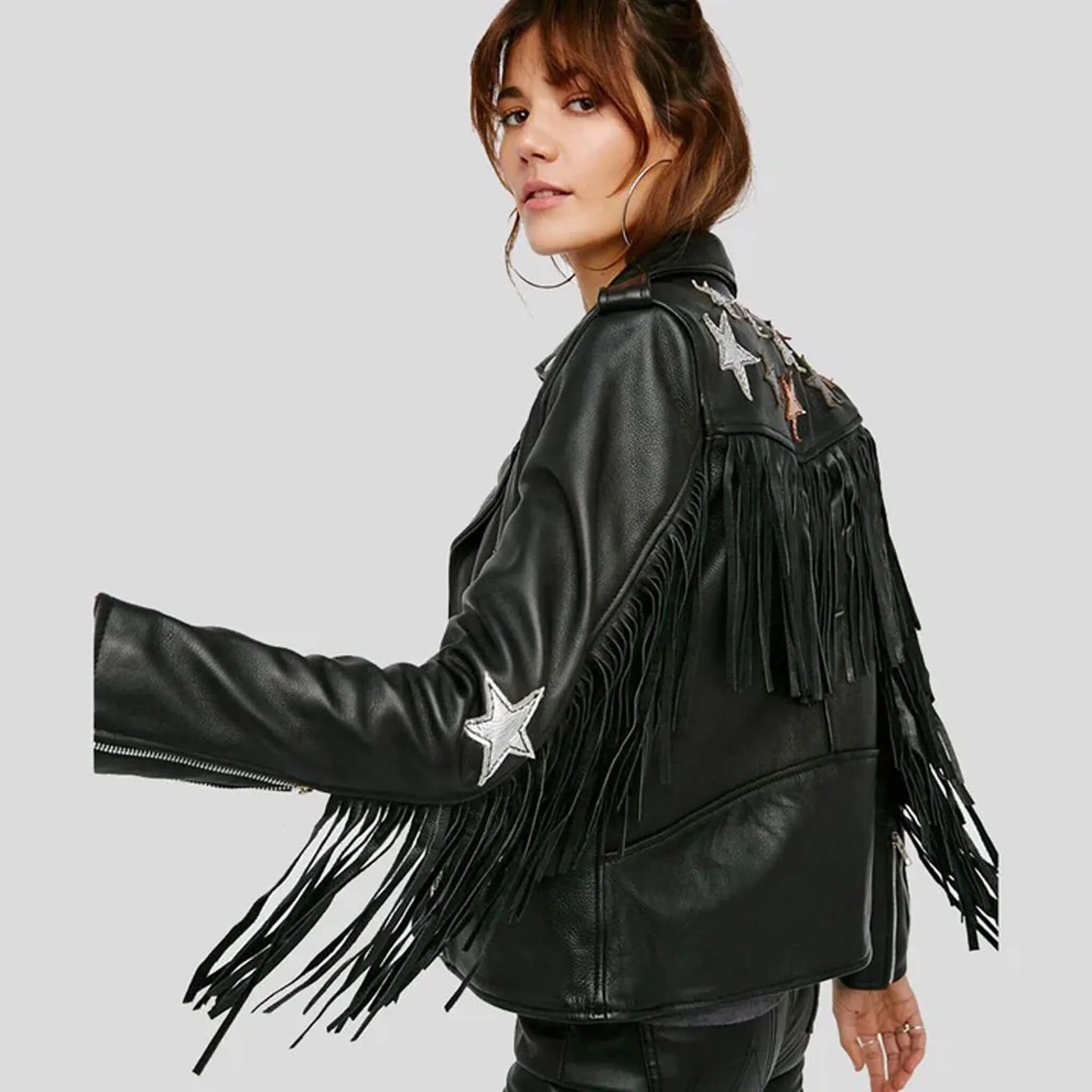 Outlaw Fringe Leather Moto Jacket