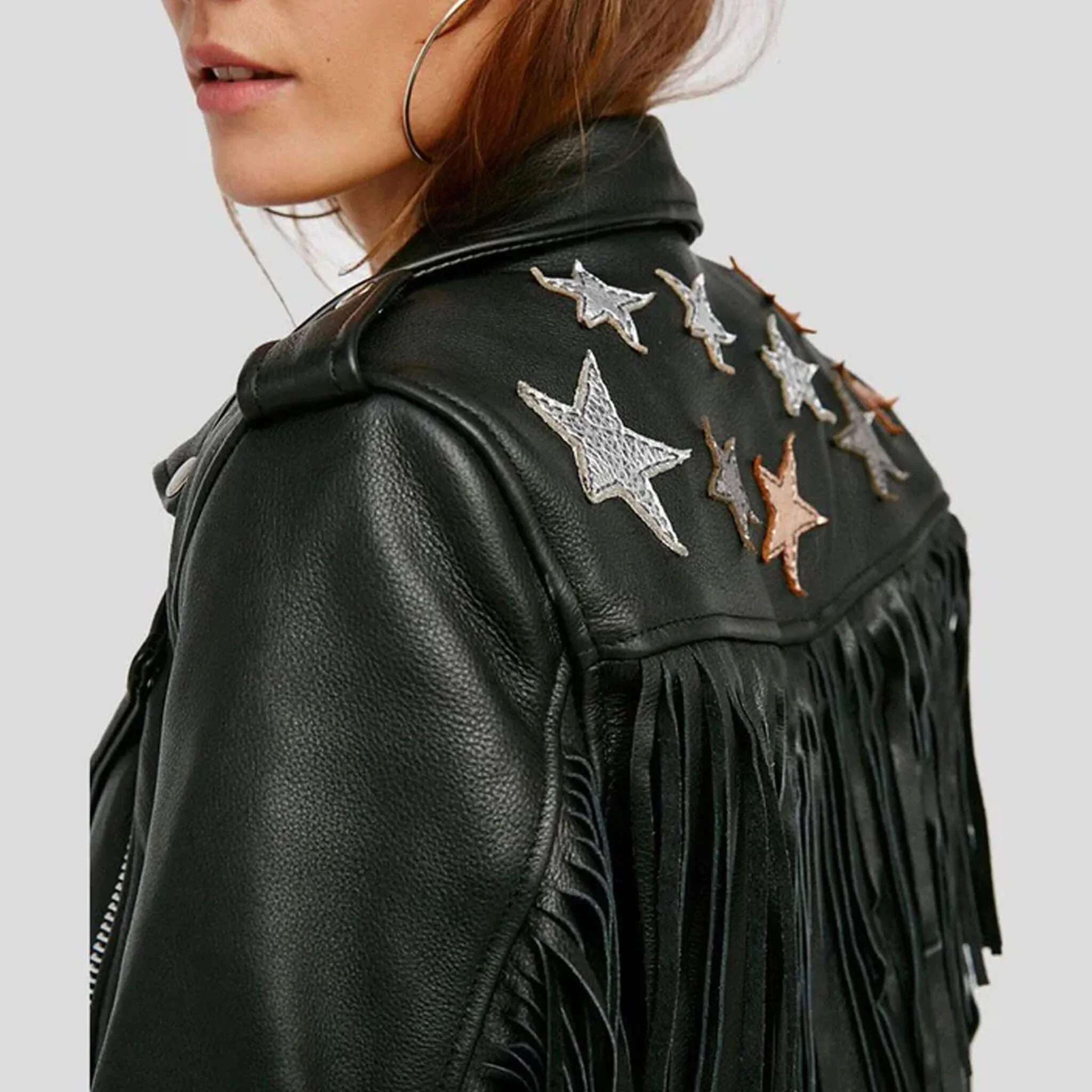 Outlaw Fringe Leather Moto Jacket