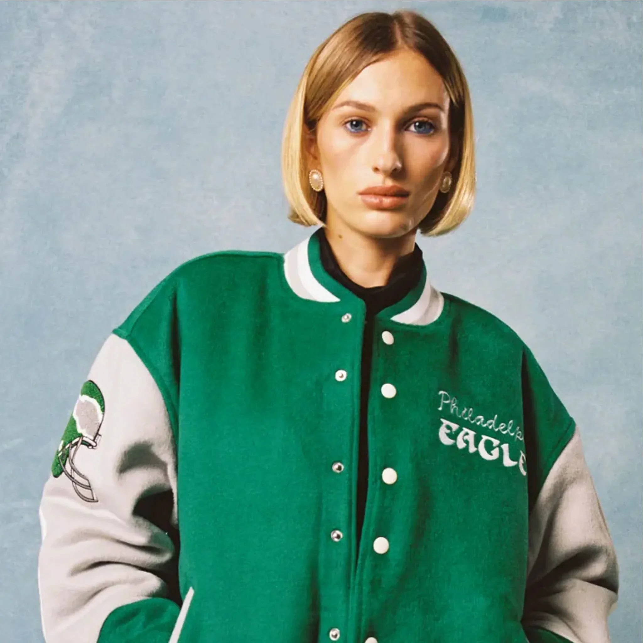 Women’s Philadelphia Eagles 90s Wool Varsity Jacket