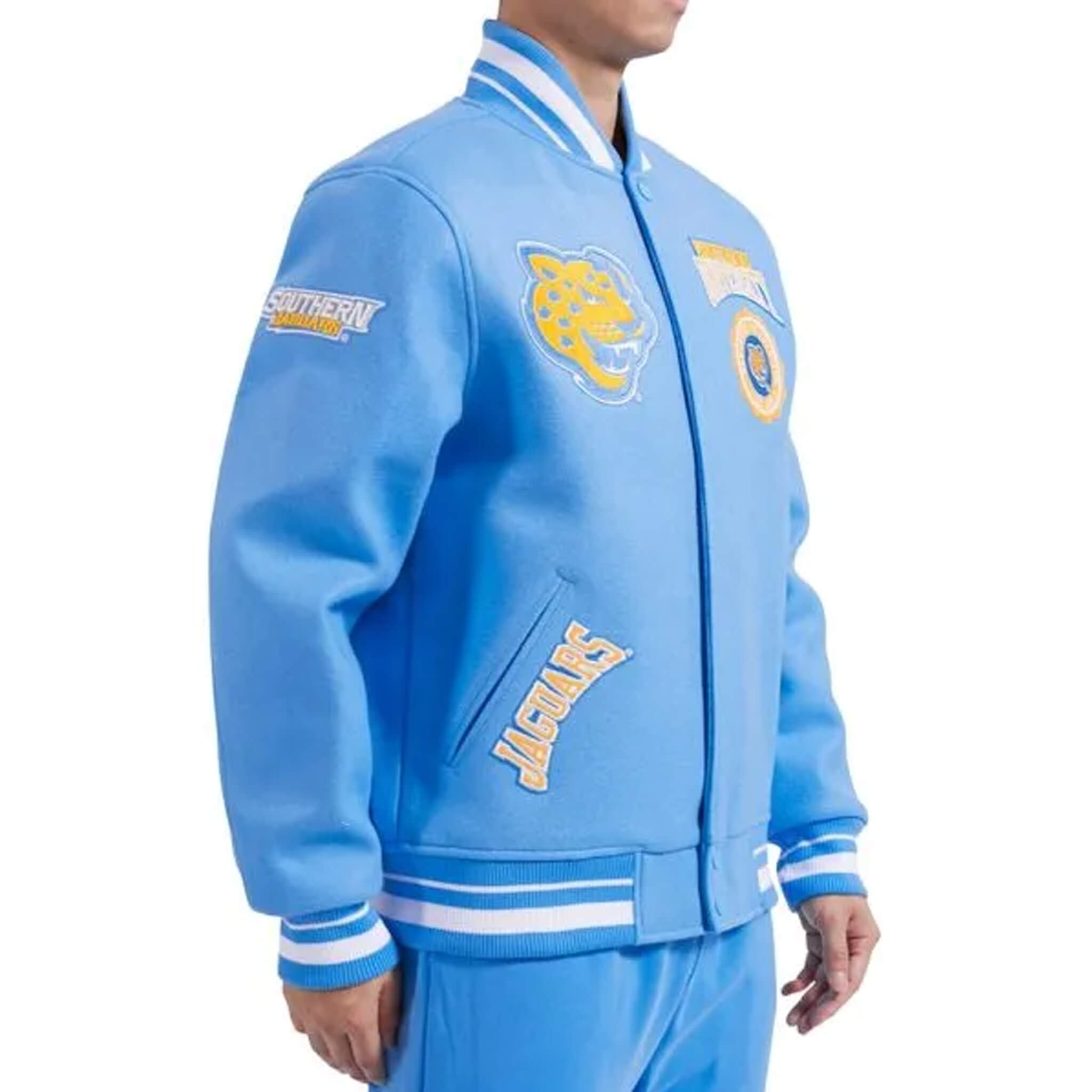Southern University Jaguars Varsity Jacket – Light Blue Crest