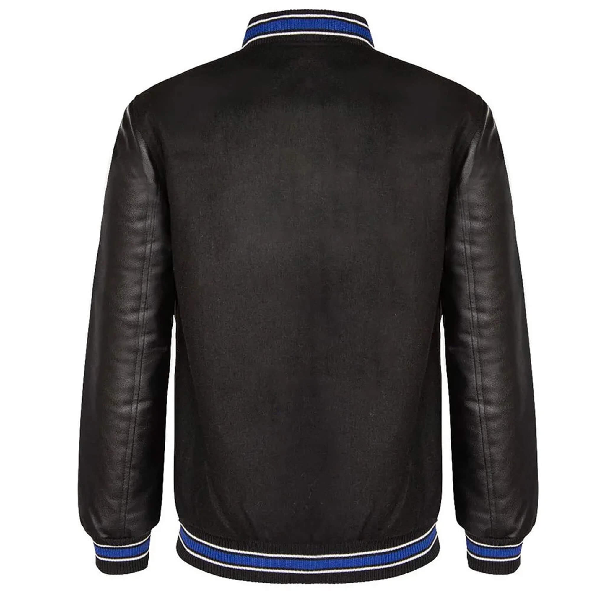 North Carolina Tar Heels Black Wool & Leather Varsity Jacket