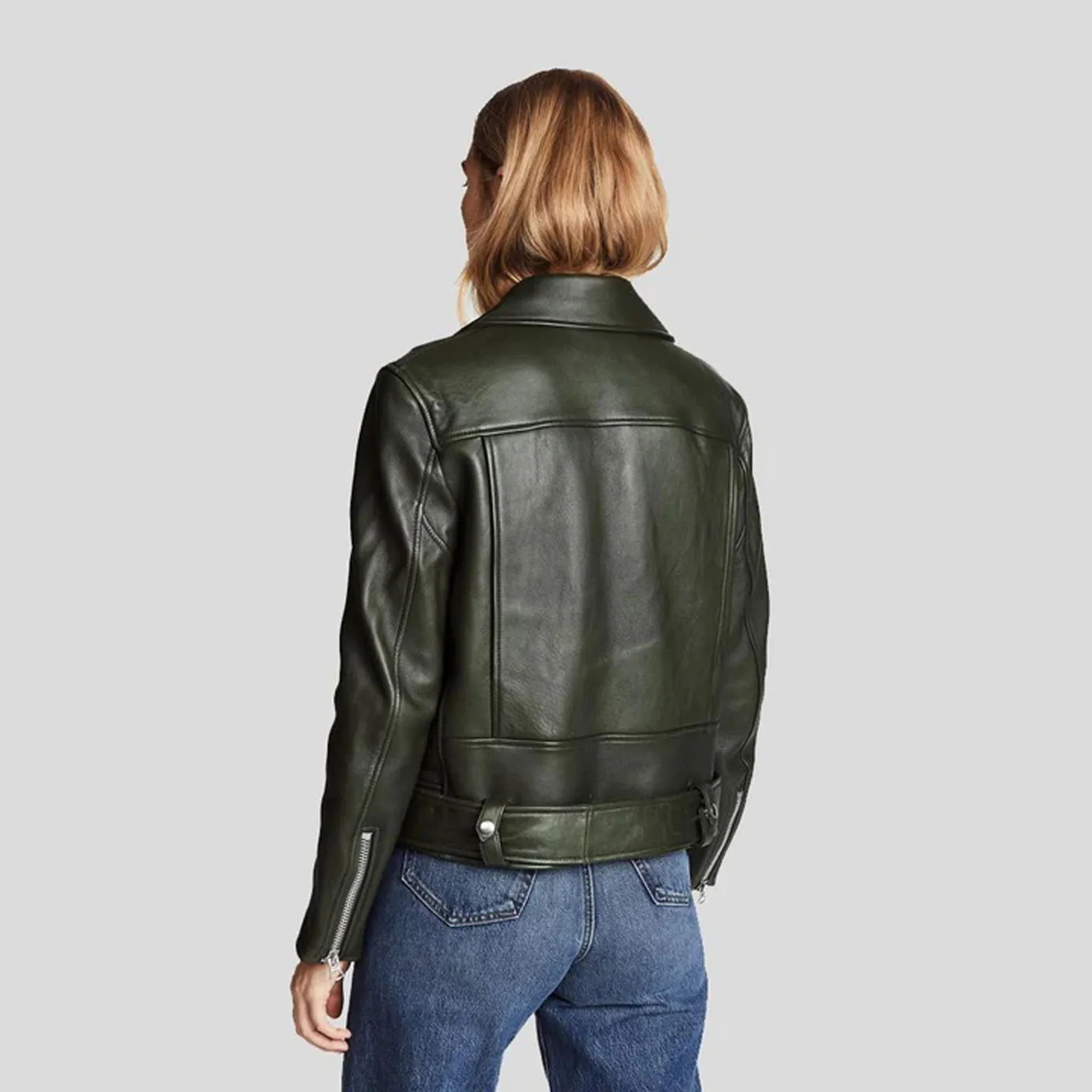 Valkrona Black Lambskin Biker Jacket