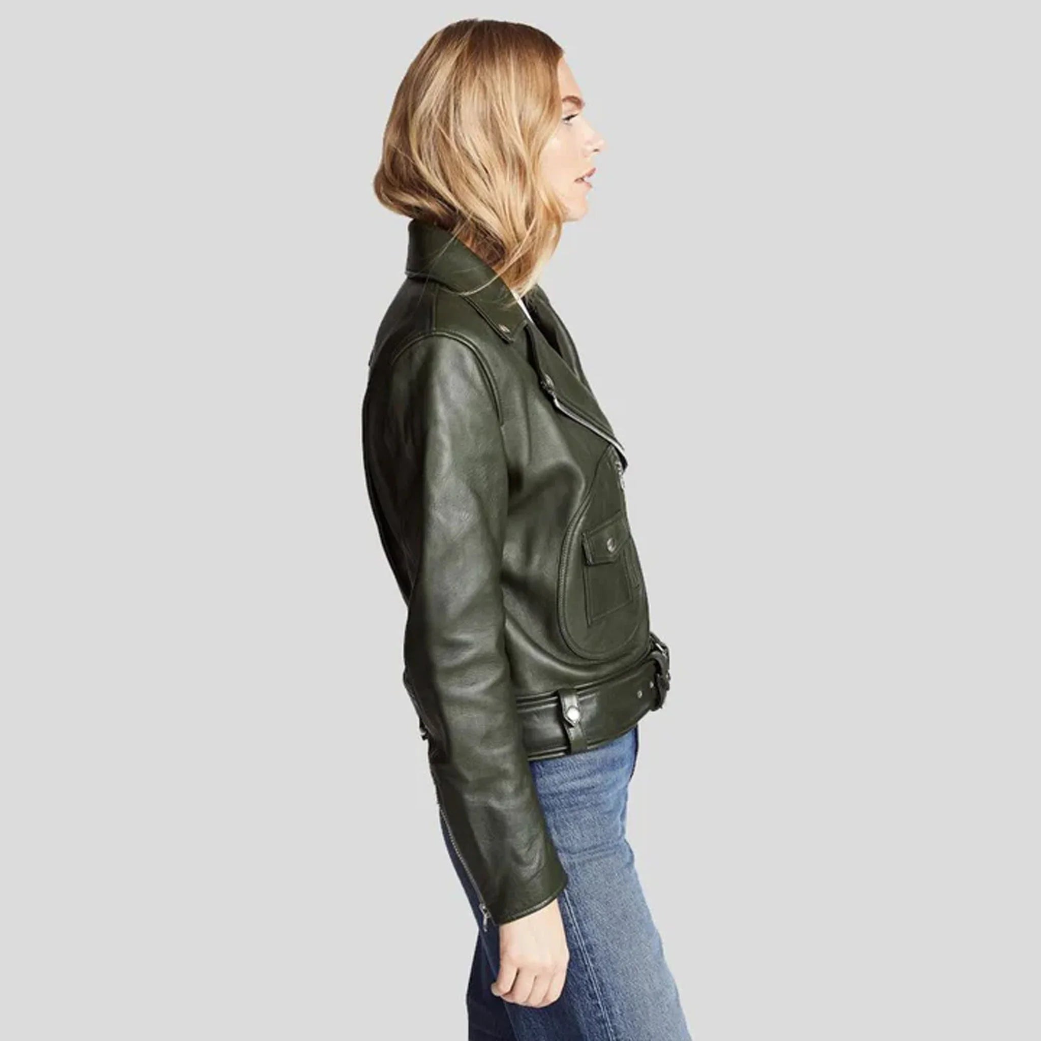 Valkrona Black Lambskin Biker Jacket