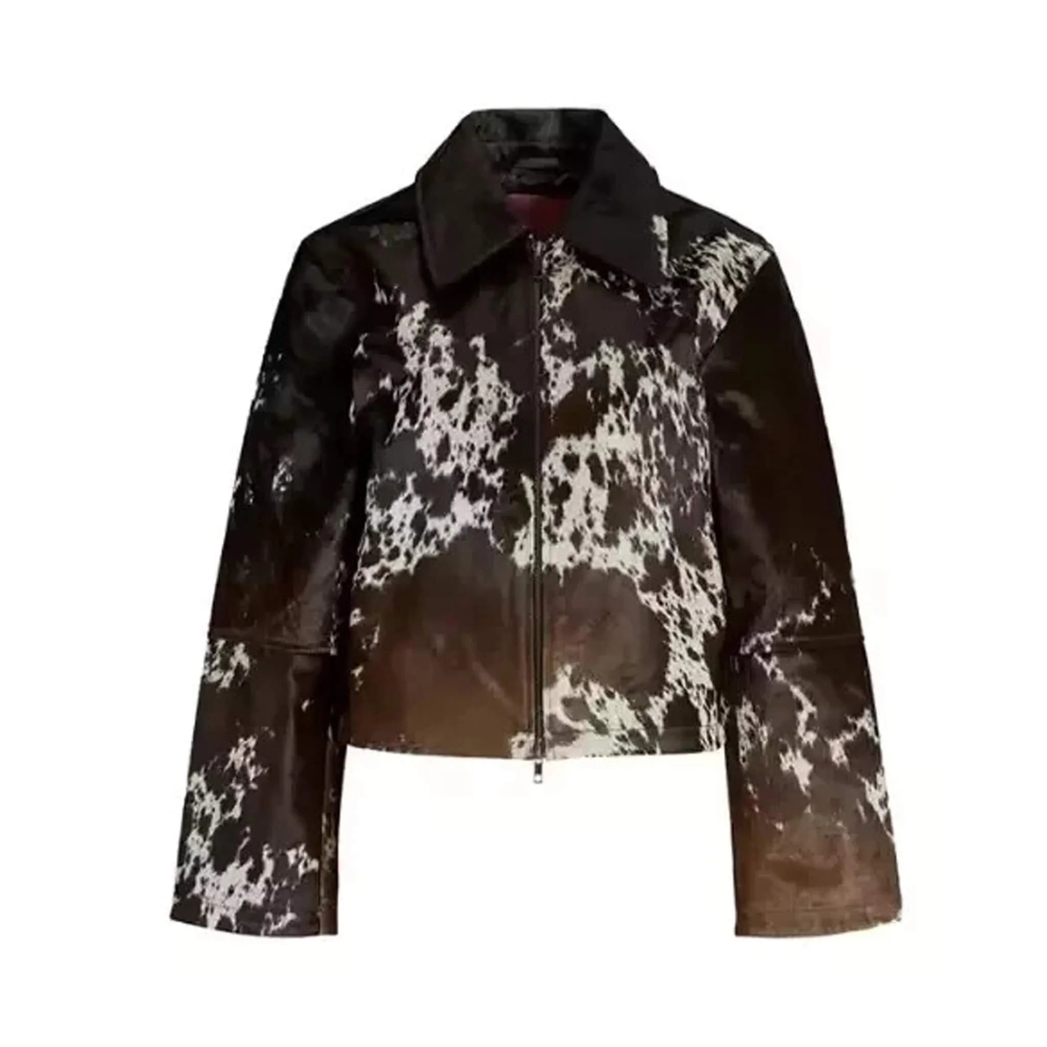 Women’s Genuine Cowhide Hair-On Leather Jacket