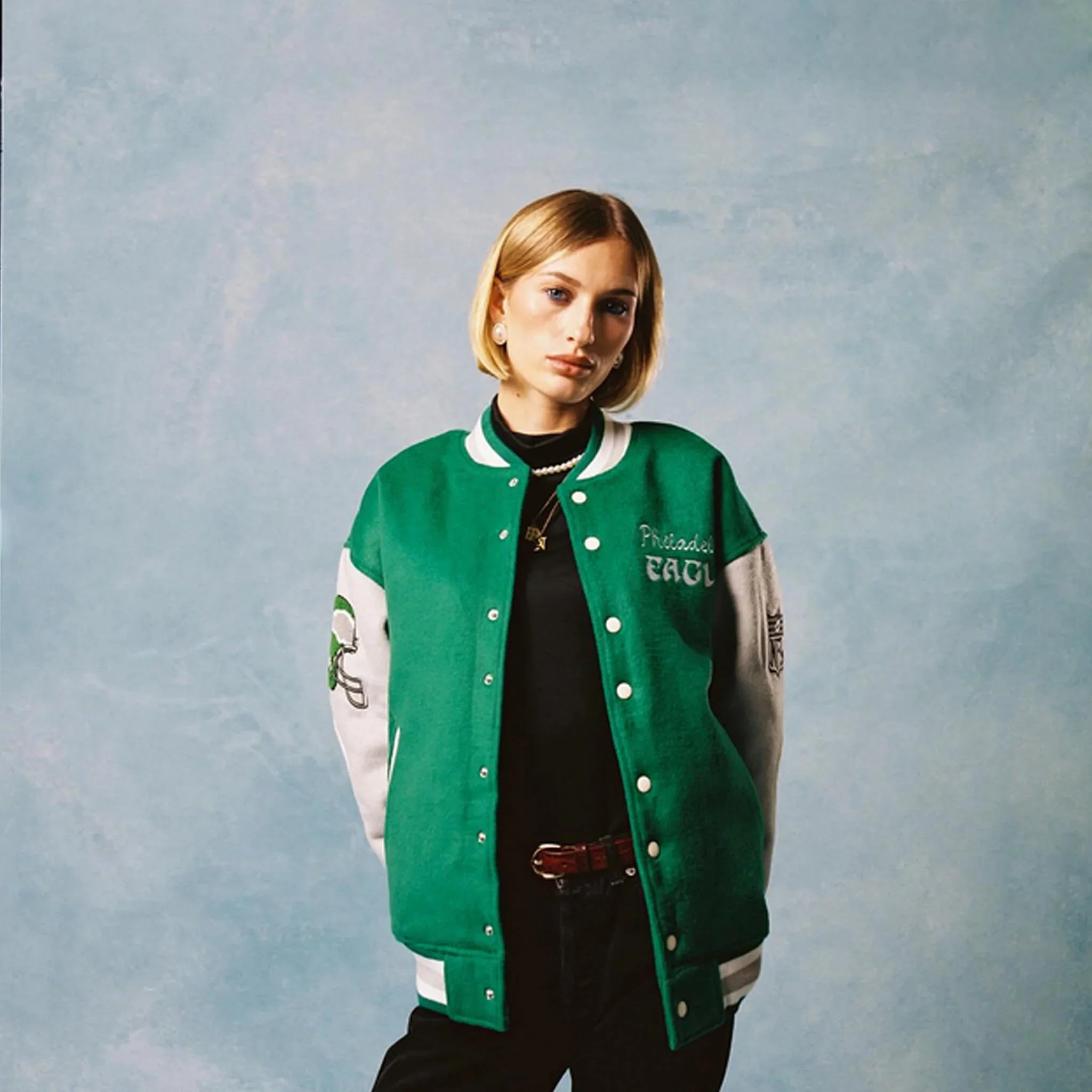 Women’s Philadelphia Eagles 90s Wool Varsity Jacket