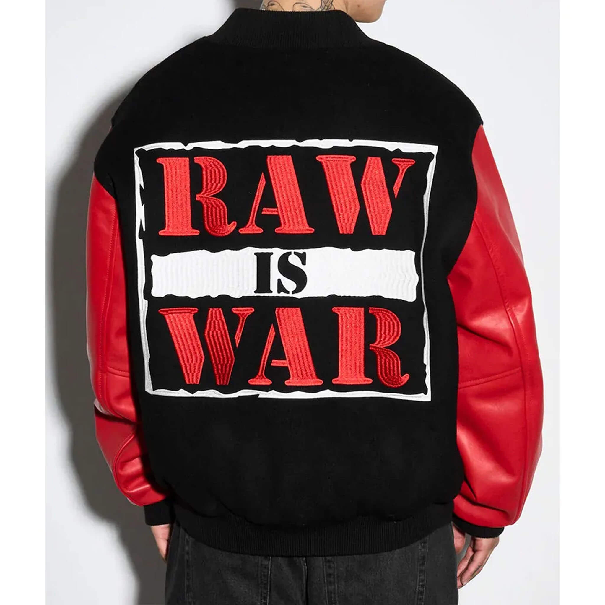 Raw is War Varsity Jacket – WWE Retro Vintage Streetwear