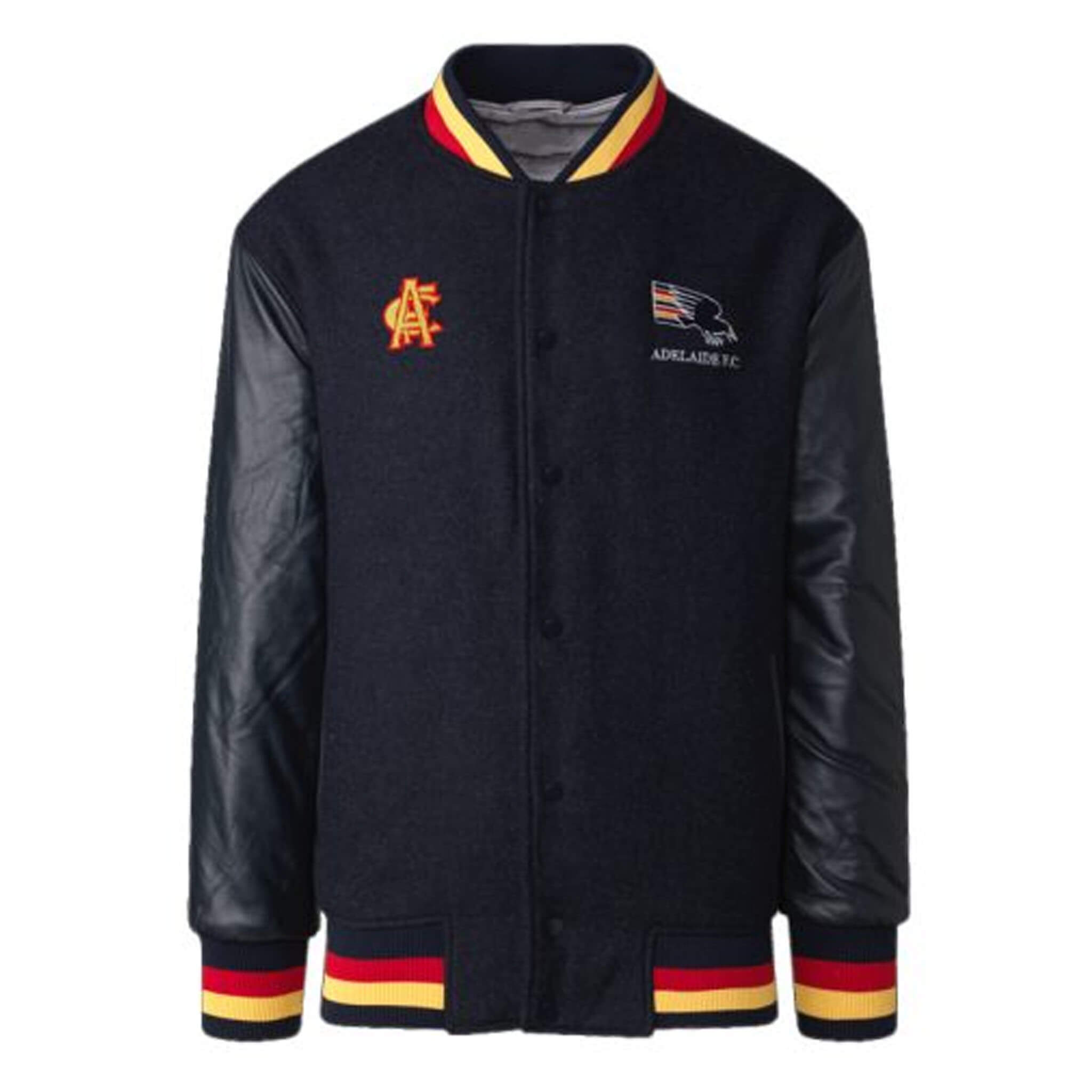 Adelaide Crows Heritage Varsity Jacket–Black Wool & Leather