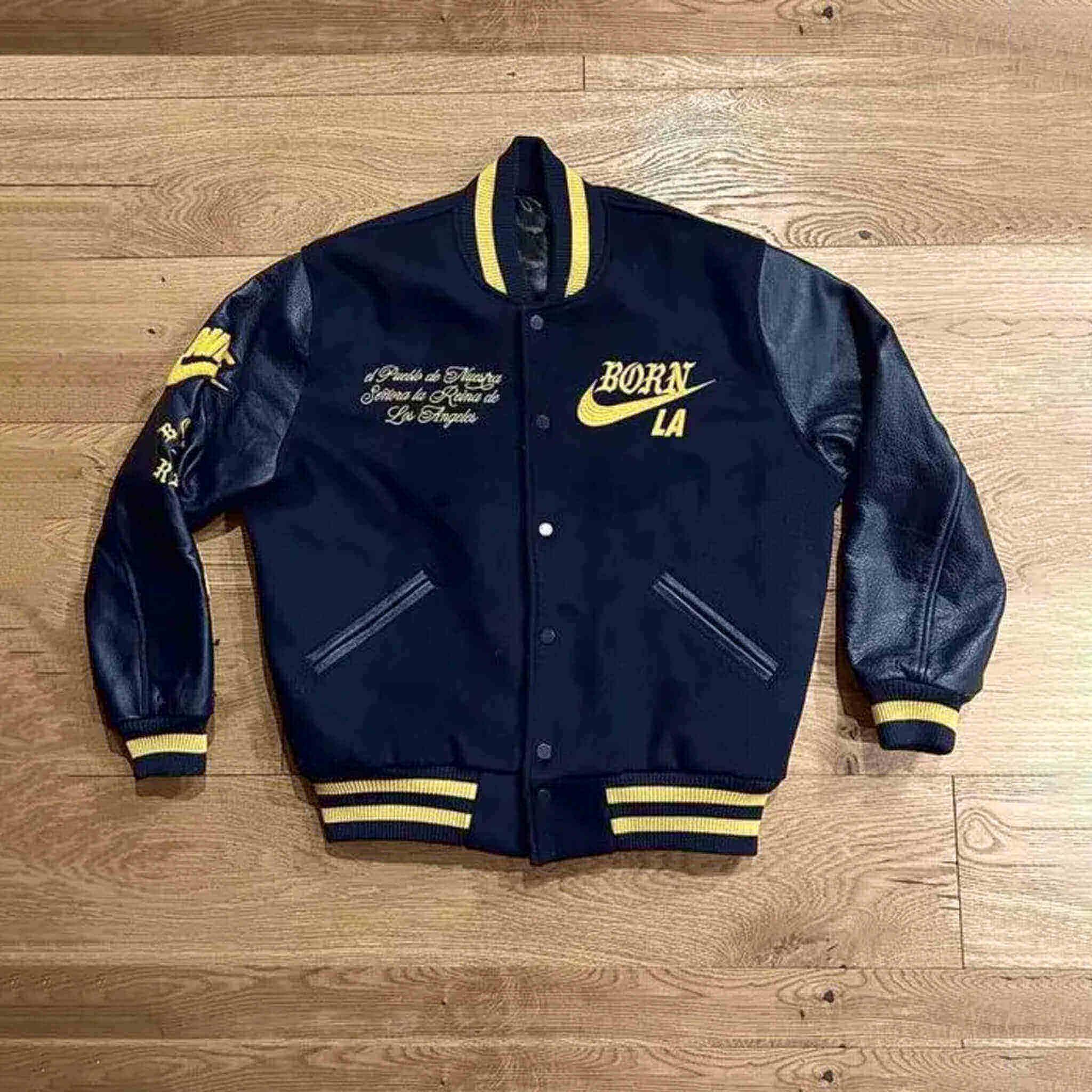 Born x Raised Los Angeles Varsity Jacket – LA Streetwear Classic - leathergang.com