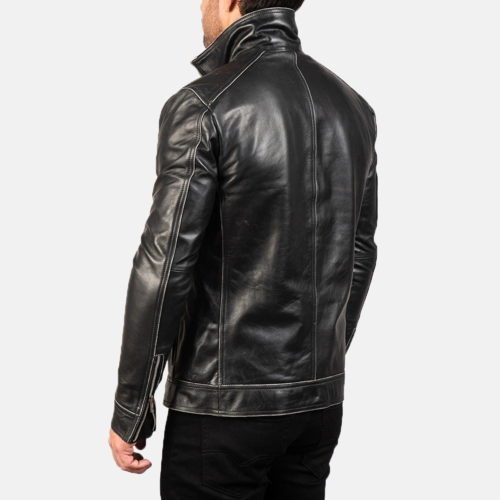 Grayson Leather Jacket – Premium Black Leather Sleek Biker Style