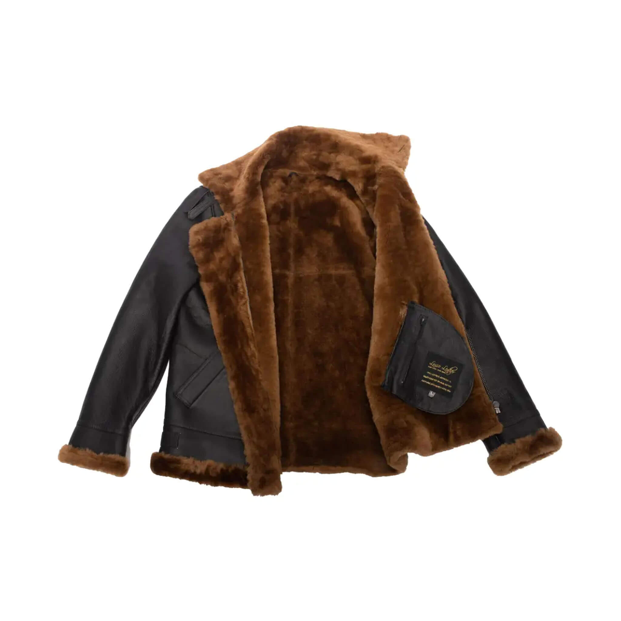 Classic Ginger Brown B3 Shearling Bomber Jacket