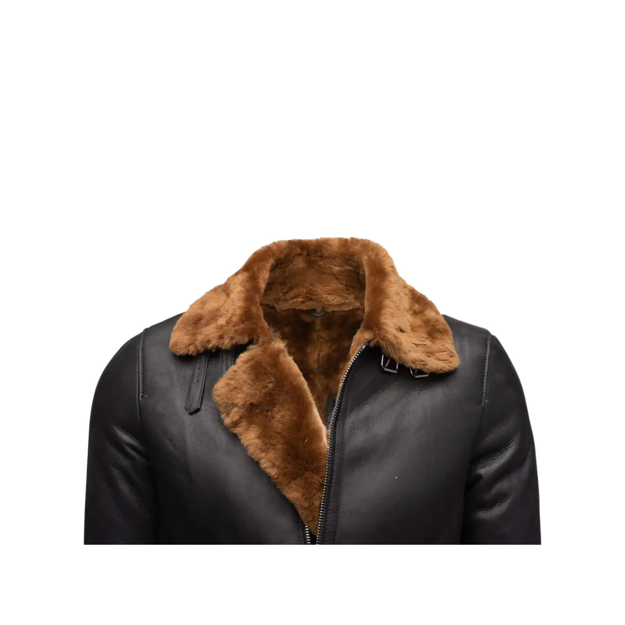 Classic Ginger Brown B3 Shearling Bomber Jacket