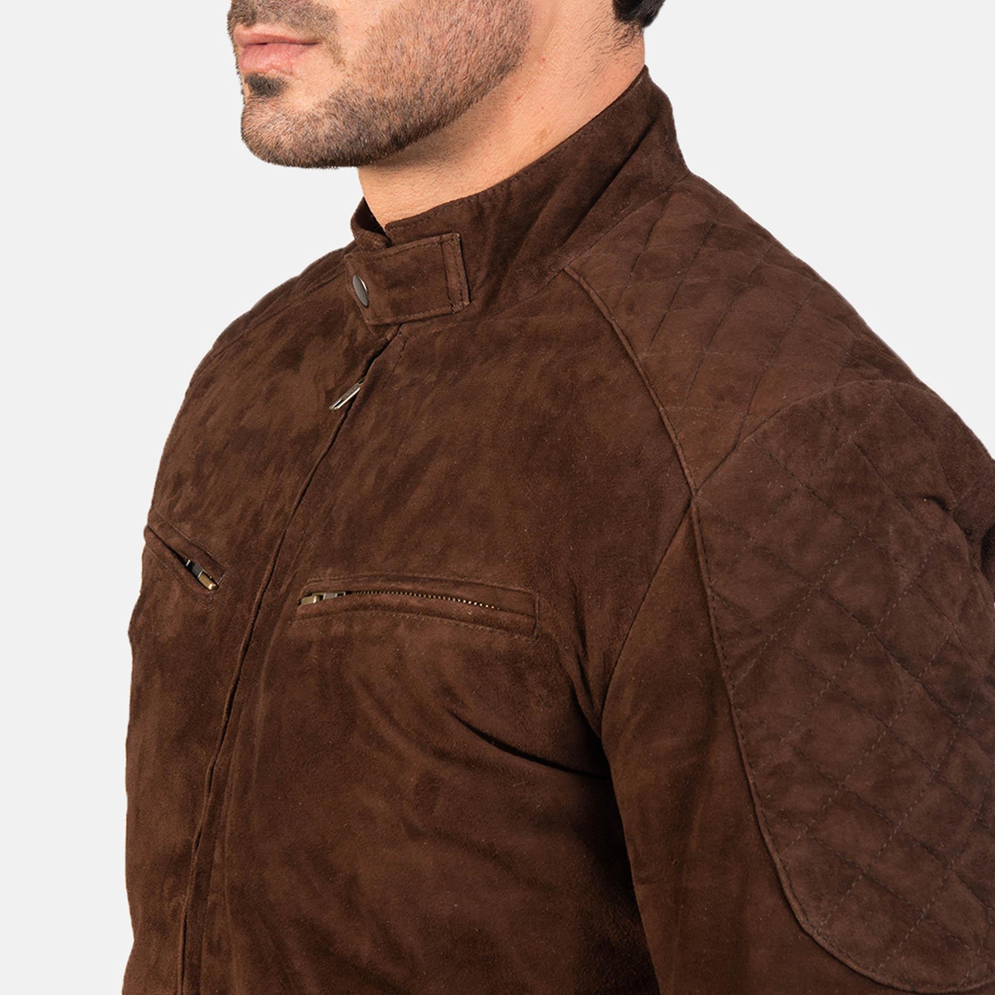 Daisy Bomber Jacket in Brown Suede – Versatile & Elegant Fashion Staple