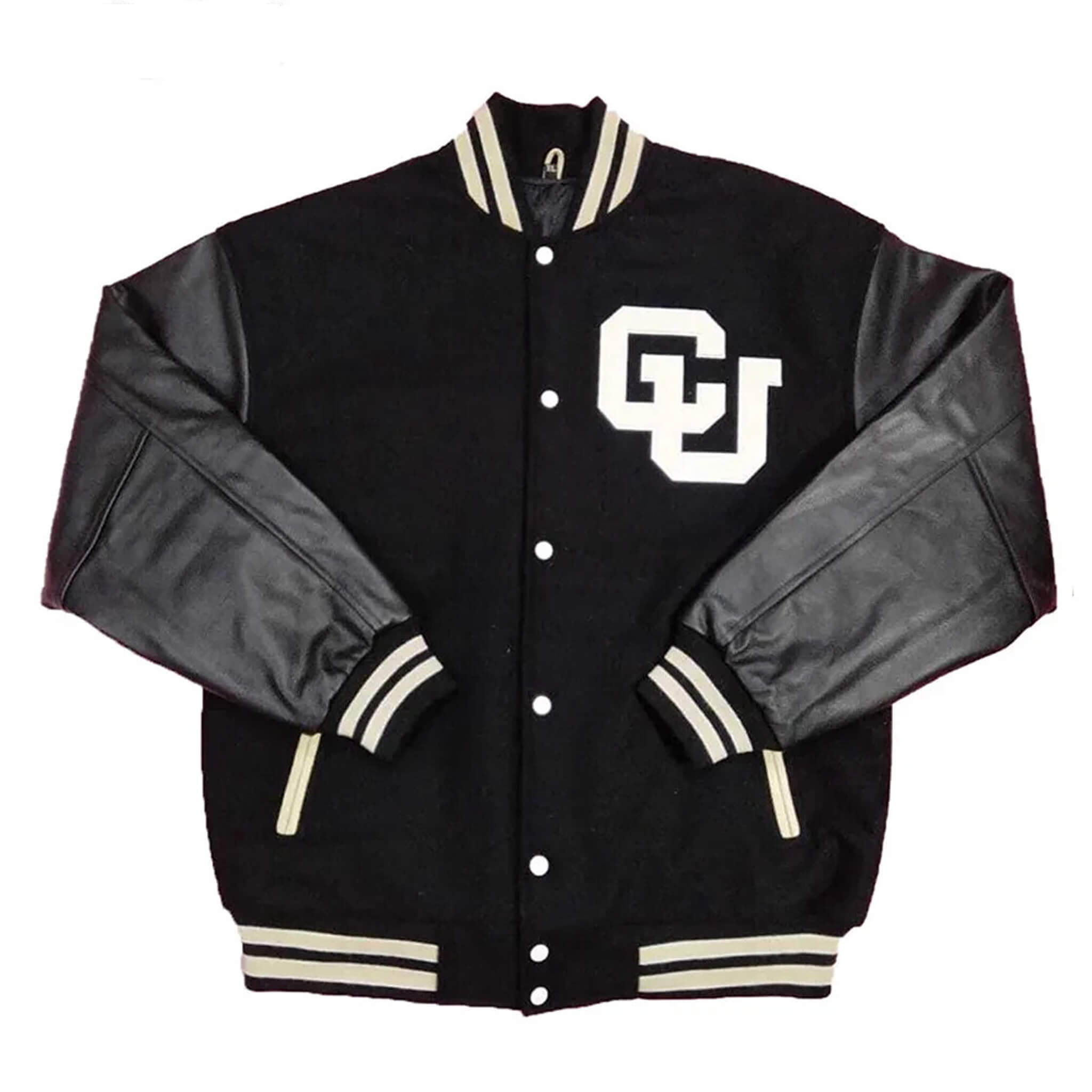 Colorado Buffaloes Black Letterman Varsity Jacket