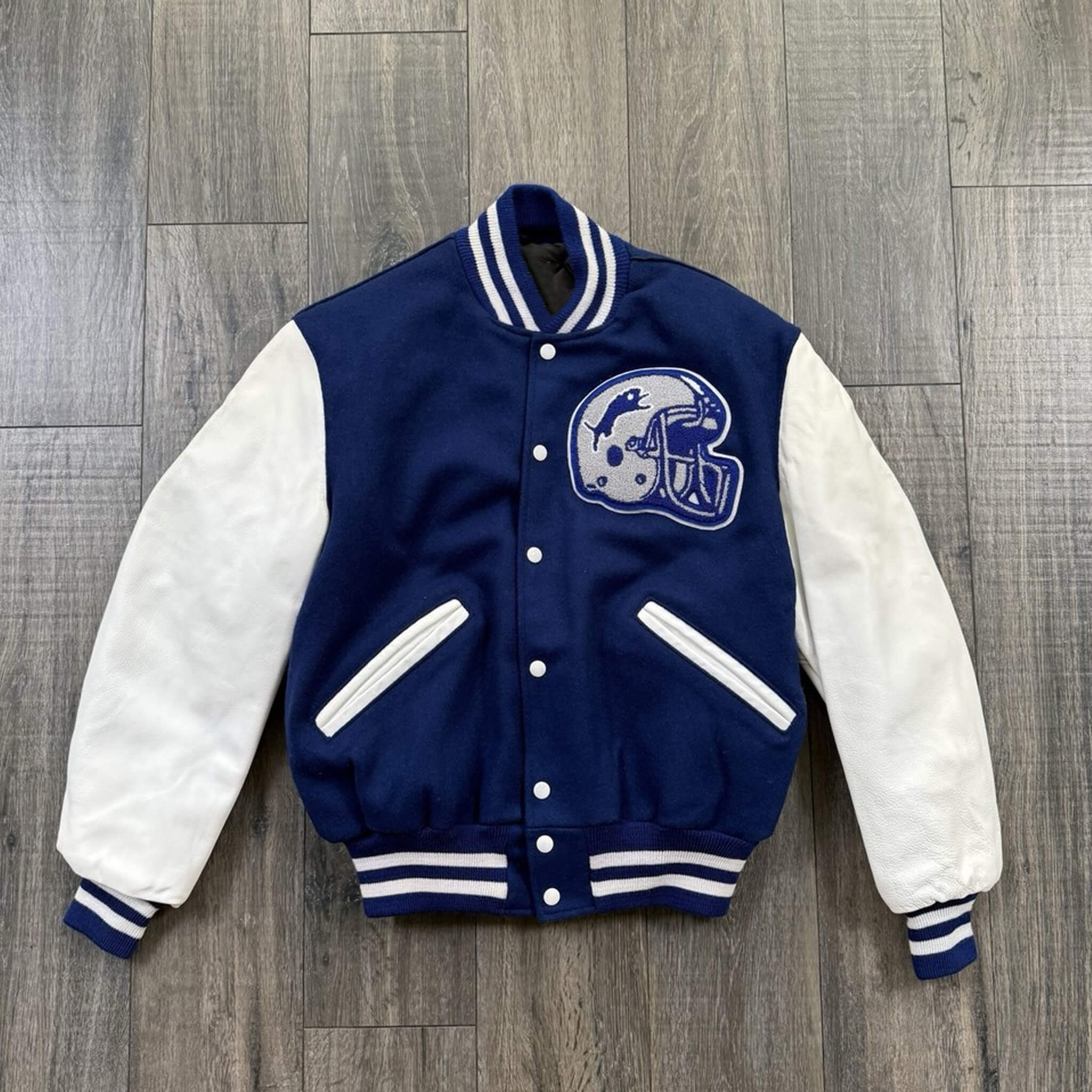 Detroit Lions DeLong Varsity Jacket – Axel Foley Beverly Hills Cop