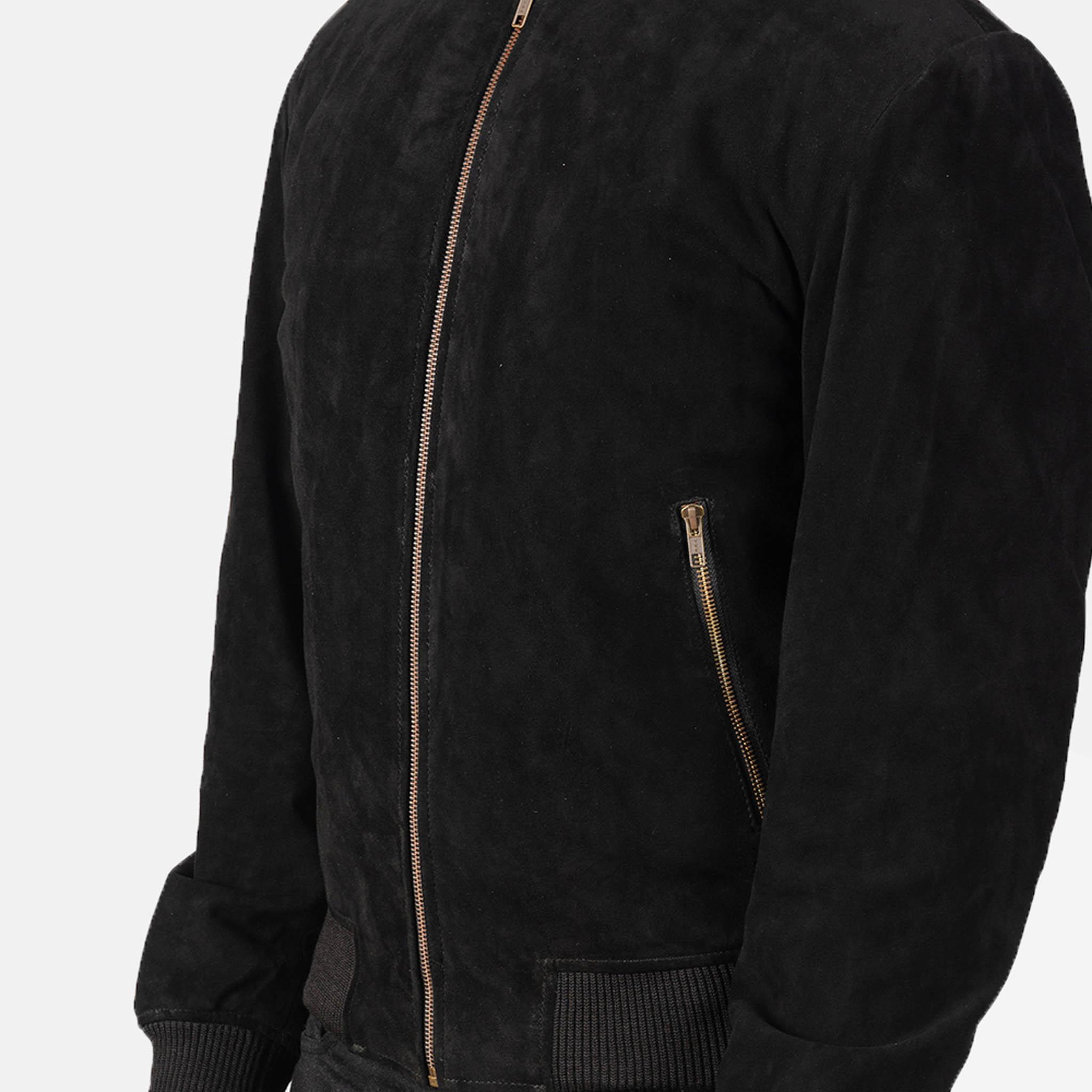 Rayne Black Suede Leather Bomber Jacket – Perfect Blend of Style and Functionality