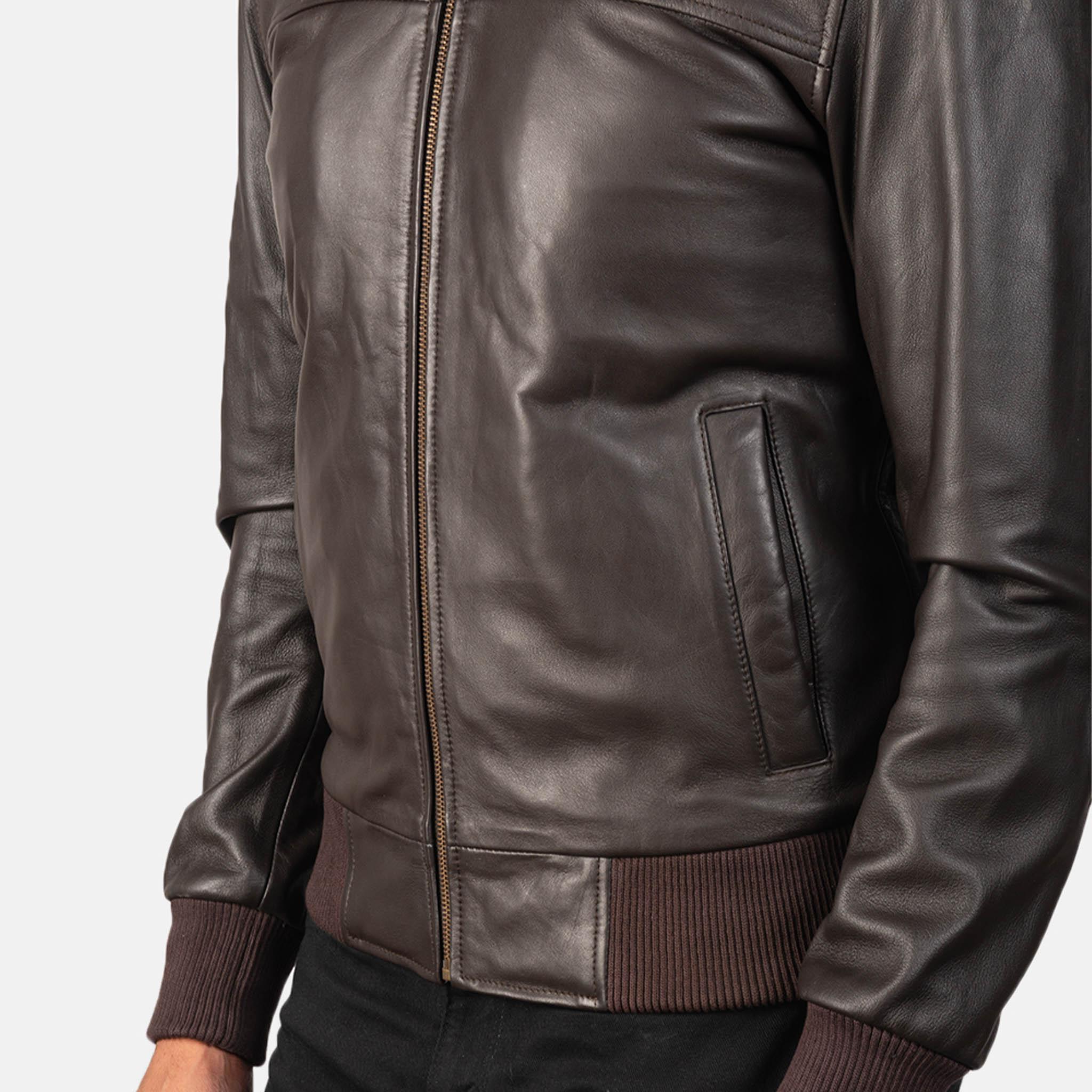 Air Rolv Bomber Jacket – Premium Brown Leather, Effortless Style