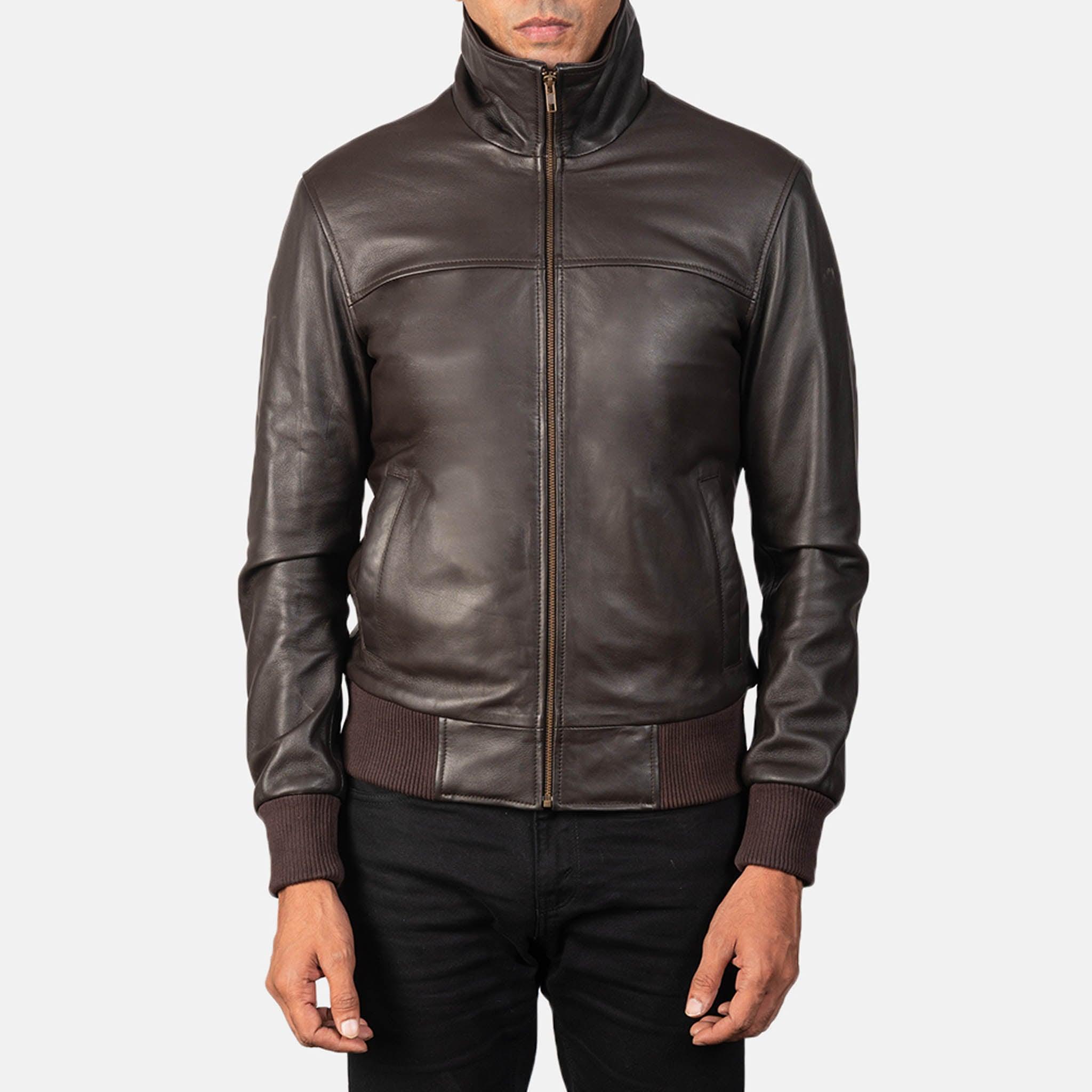 Air Rolv Bomber Jacket – Premium Brown Leather, Effortless Style