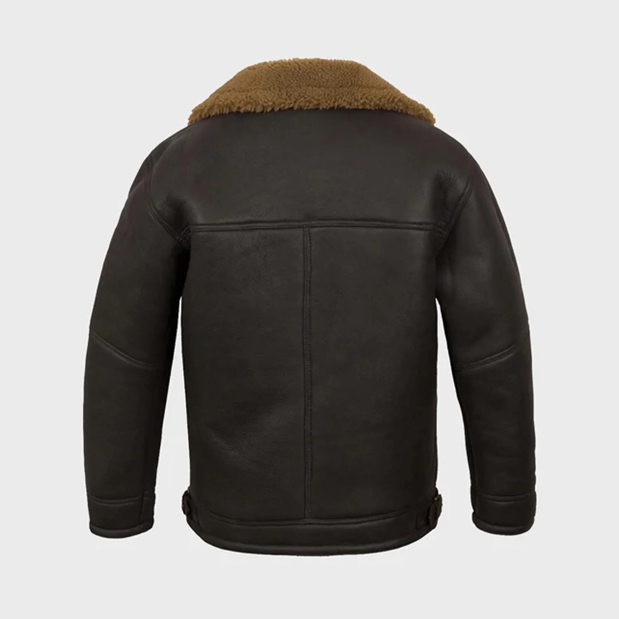 Johnston Black Sheepskin Shearling Leather Jacket - Premium Warmth & Timeless Style - leathergang.com