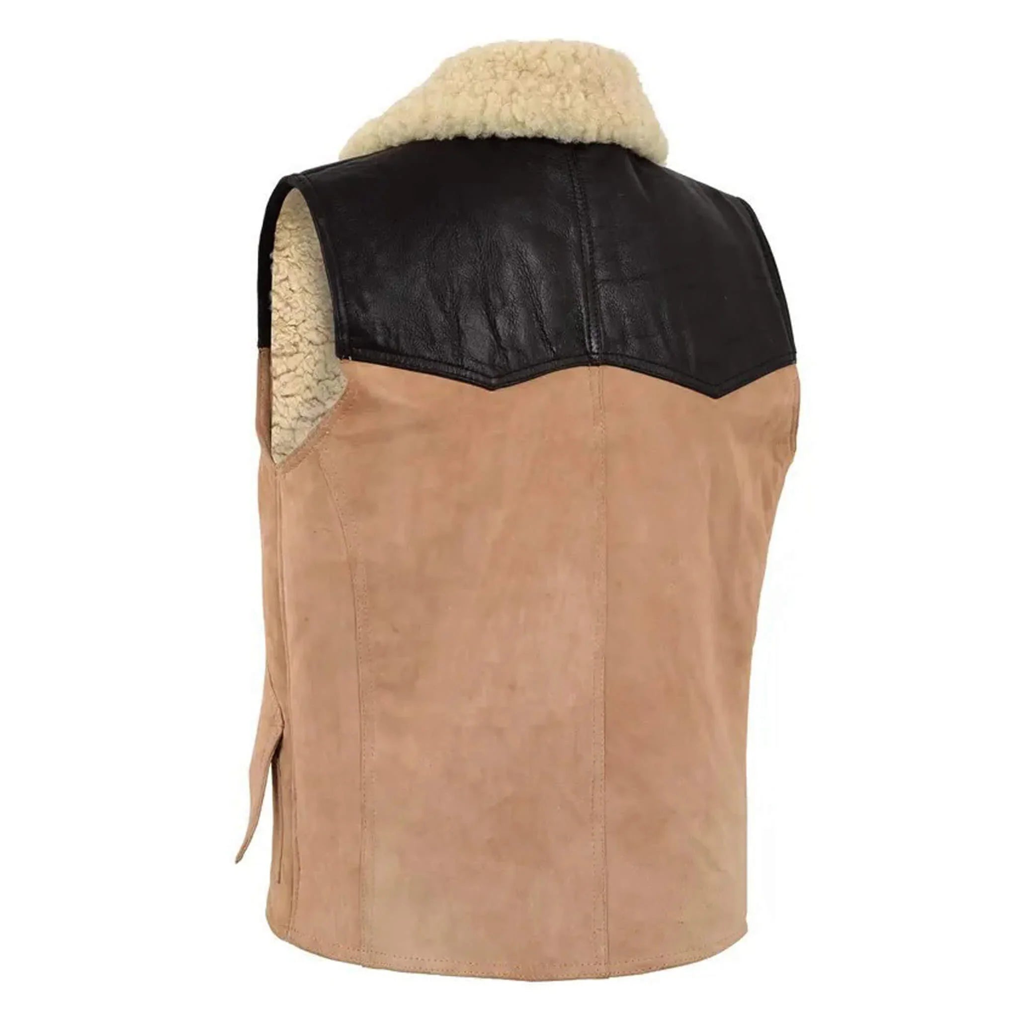 Men's Sheepskin Leather Vest – Real Shearling Gilet
