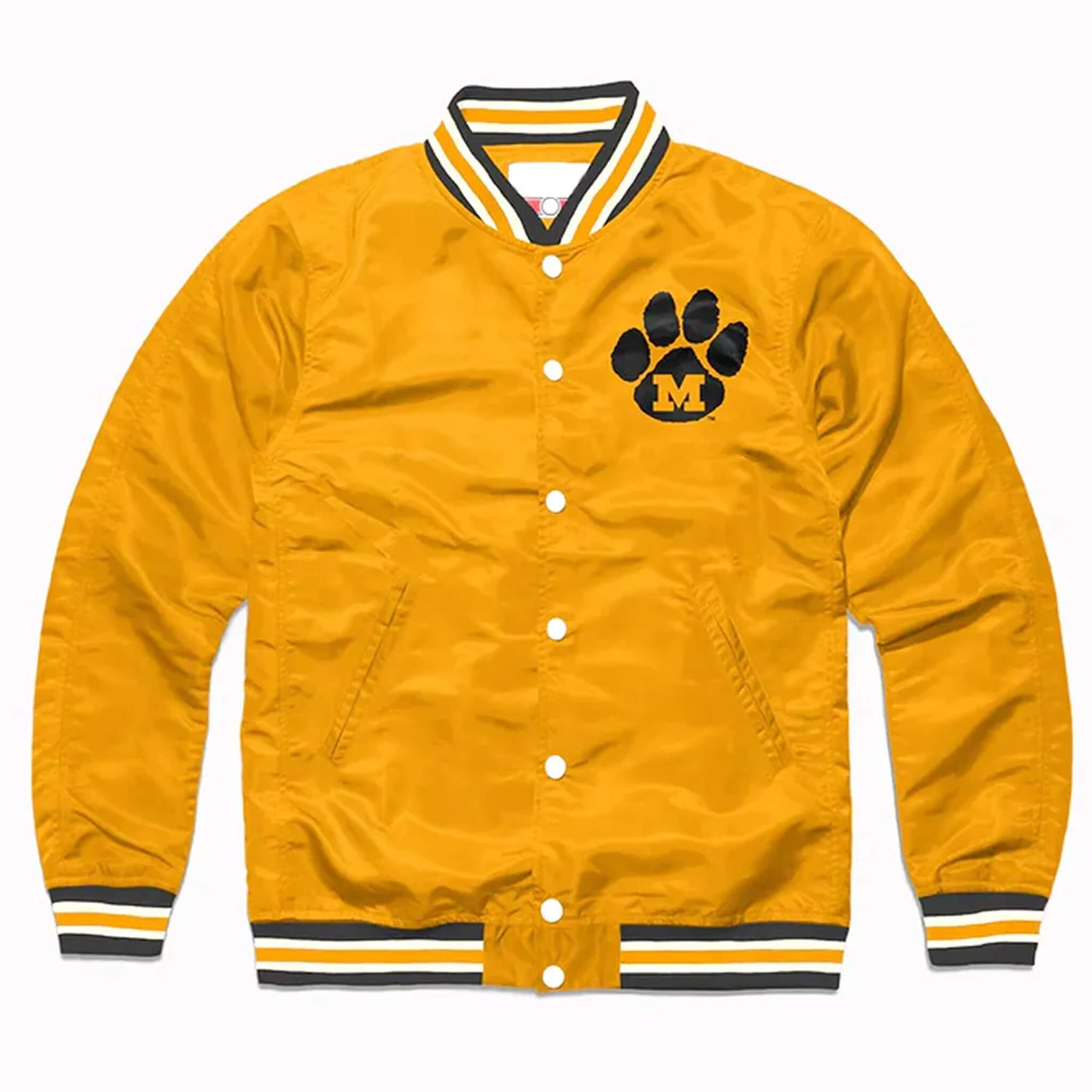 Missouri Tigers Gold Satin Varsity Jacket – Unisex Fit