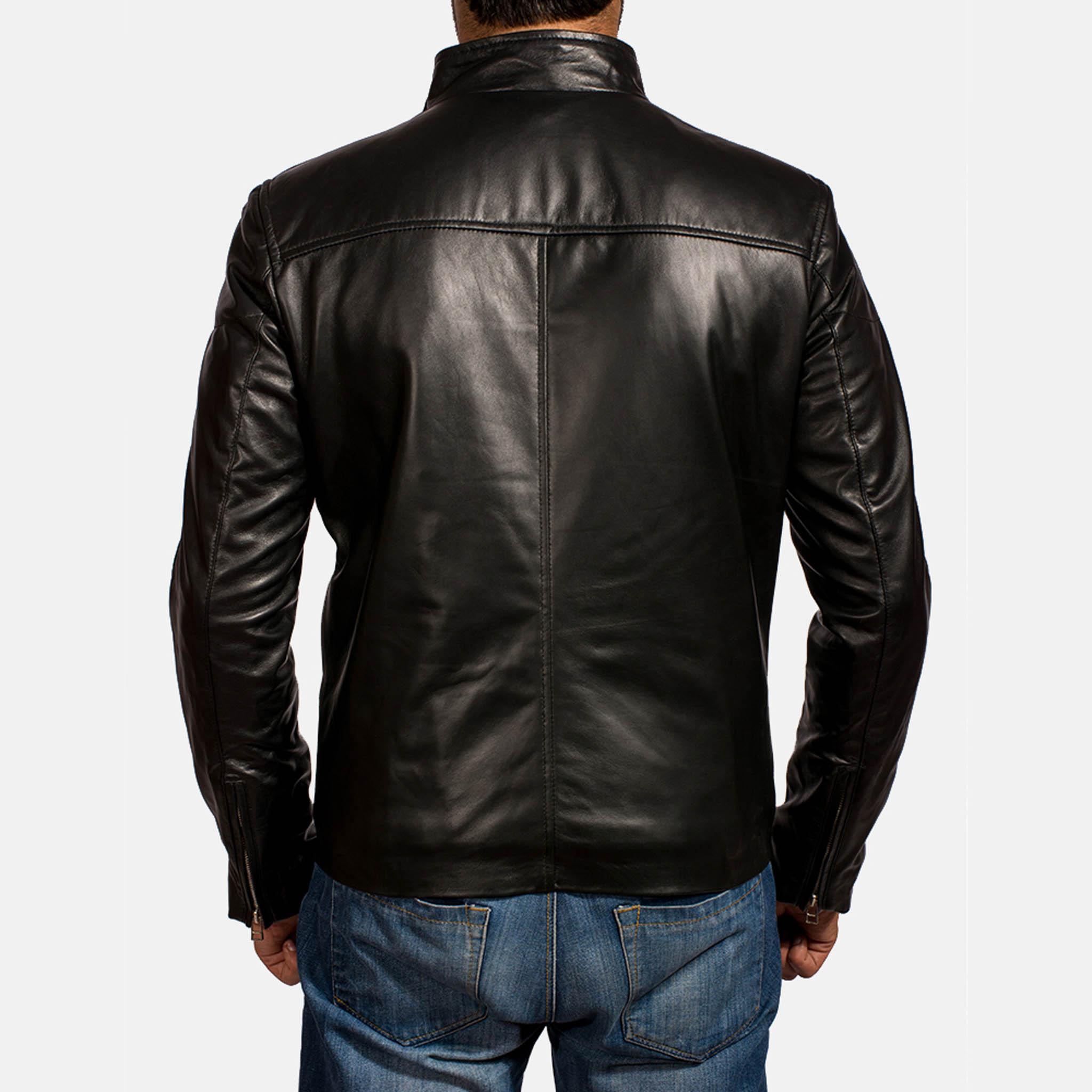 Fella Black Leather Jacket – Premium Timeless Biker Style
