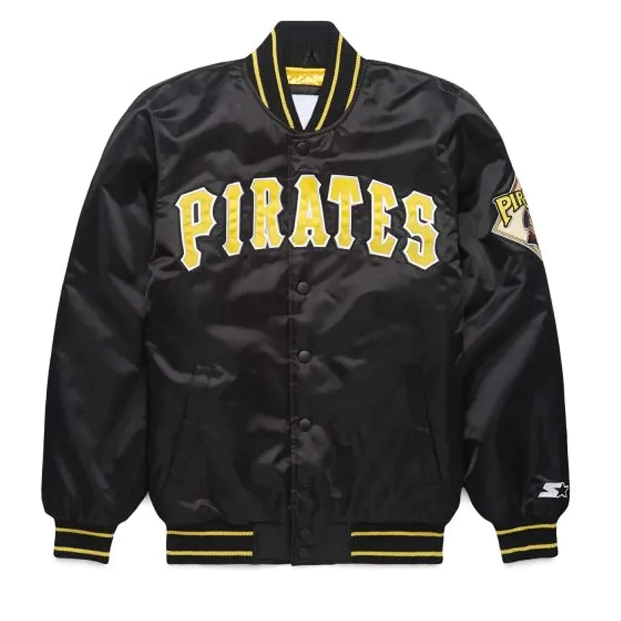 Pittsburgh Pirates Classic Black Satin Varsity Jacket