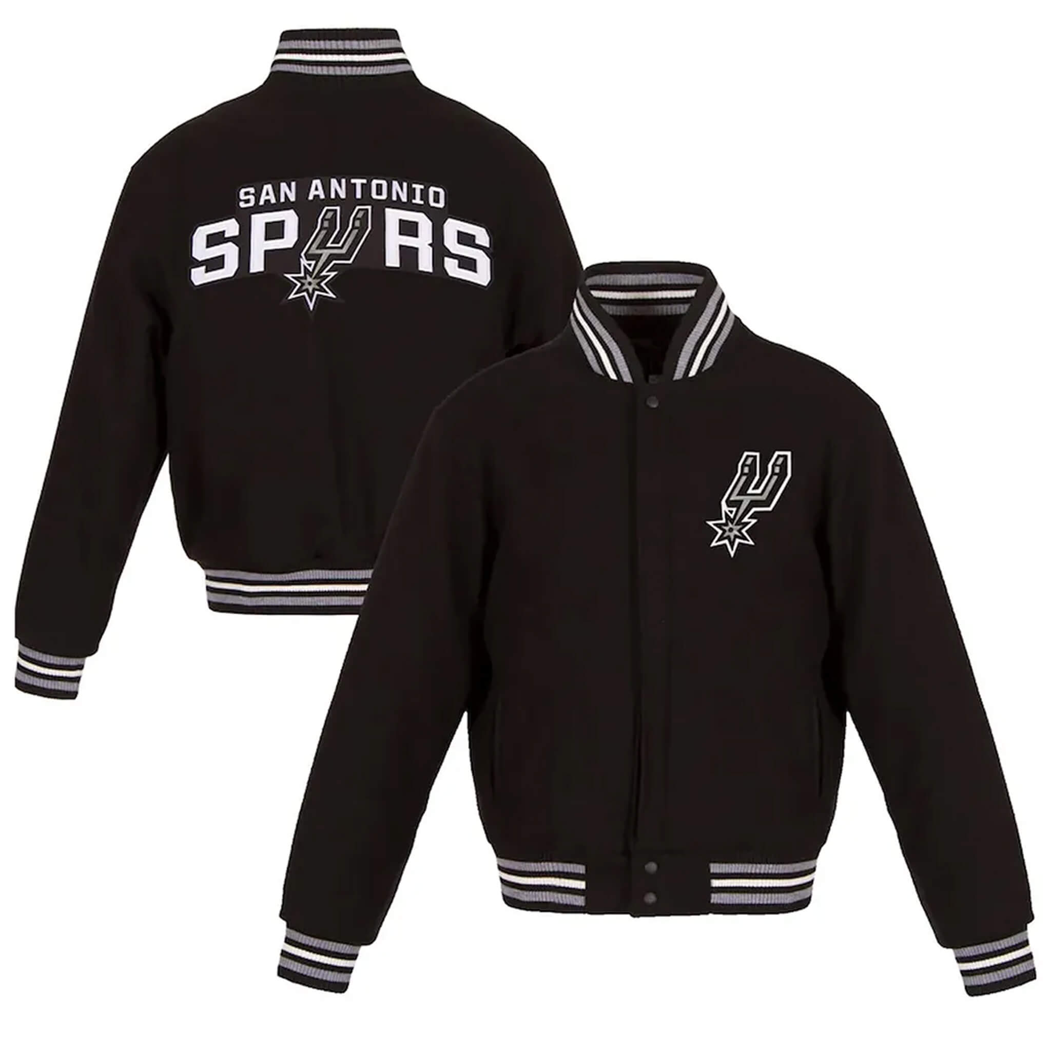 San Antonio Spurs Black Wool Varsity Jacket – Classic Style