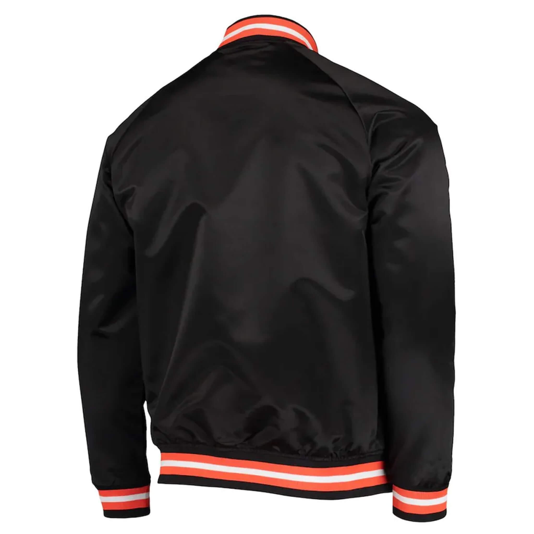 San Francisco Giants Black Satin Jacket – Full Snap MLB