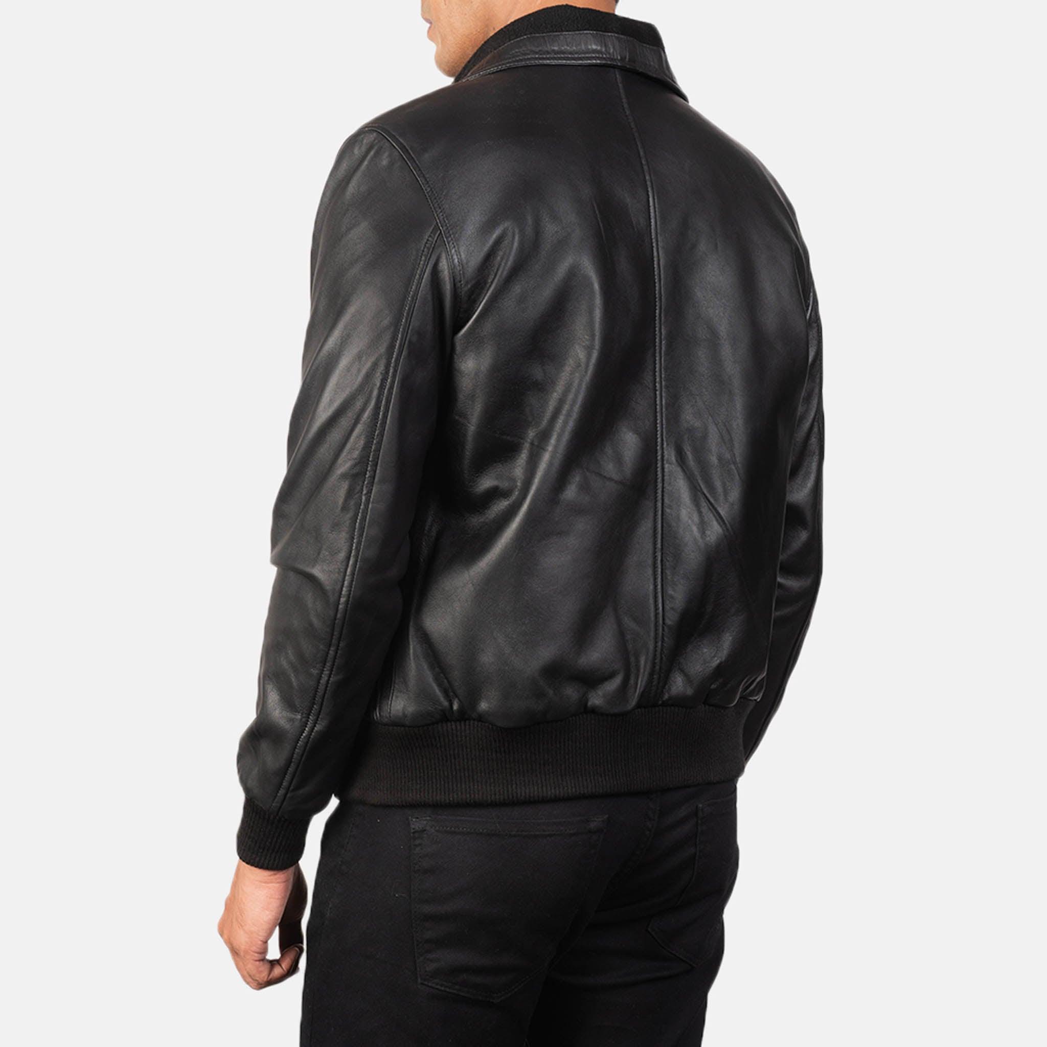 Air Ralf Bomber Jacket – Black Leather Stylish & Durable Outerwear