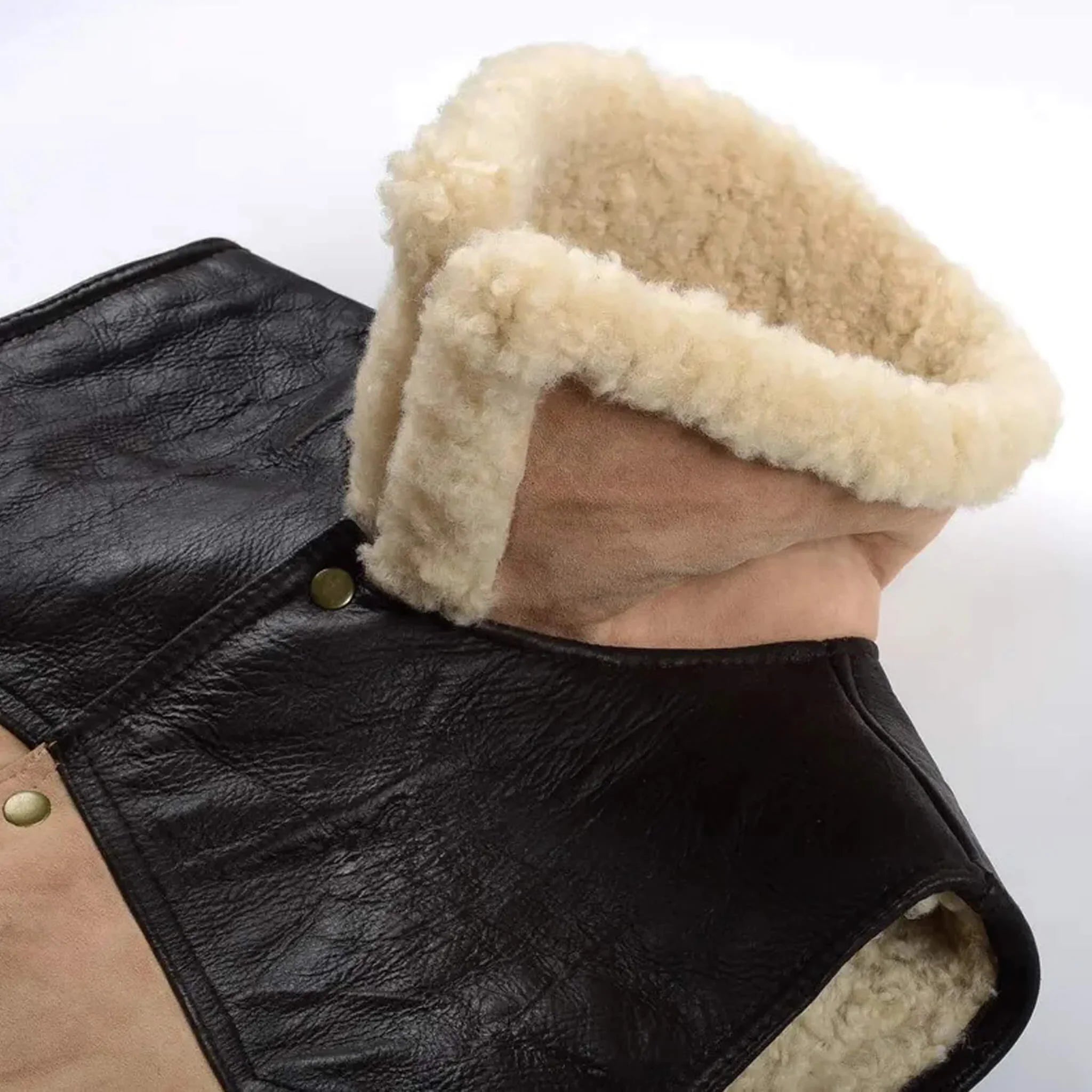 Men's Sheepskin Leather Vest – Real Shearling Gilet