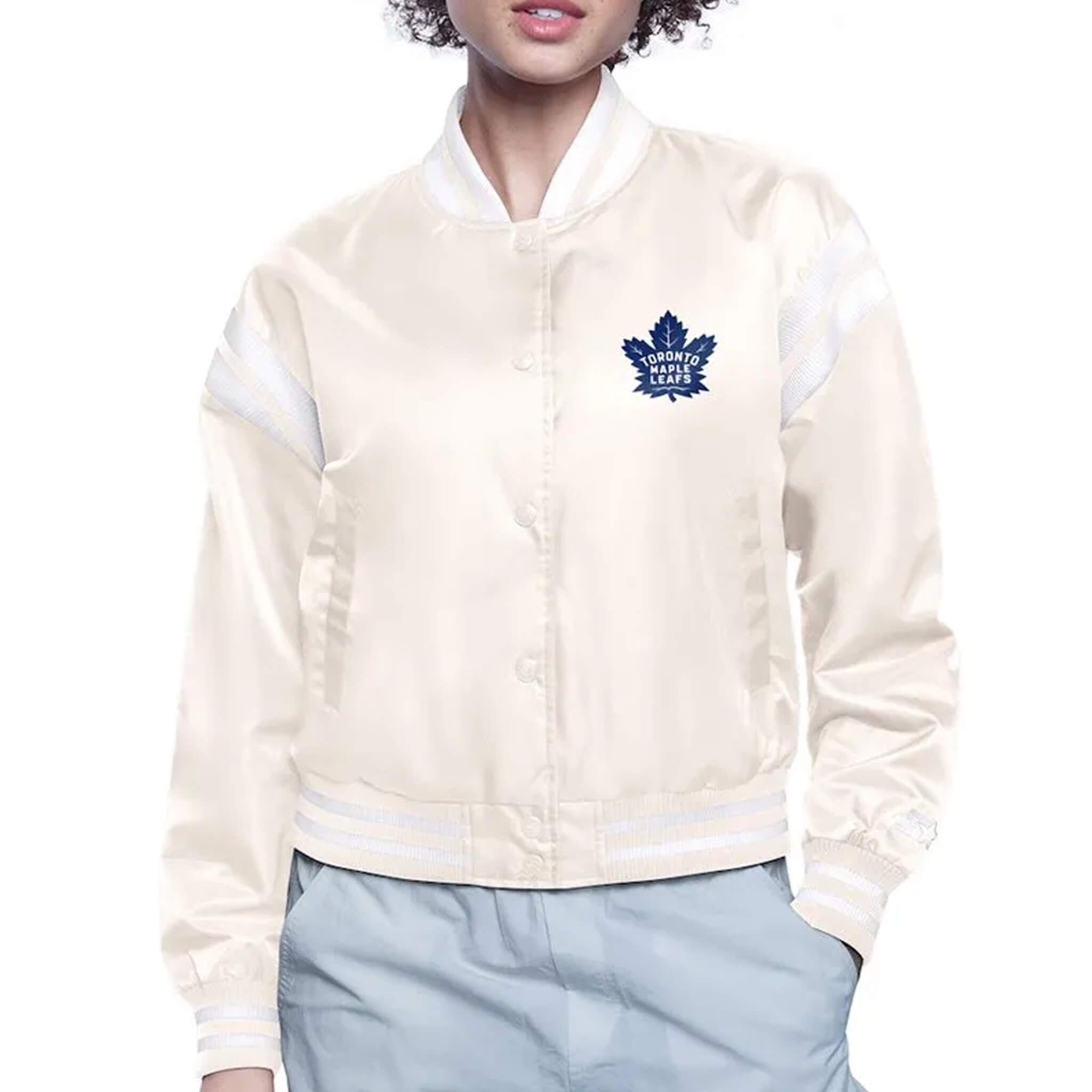 Toronto Maple Leafs Varsity Satin NHL Bomber Jacket