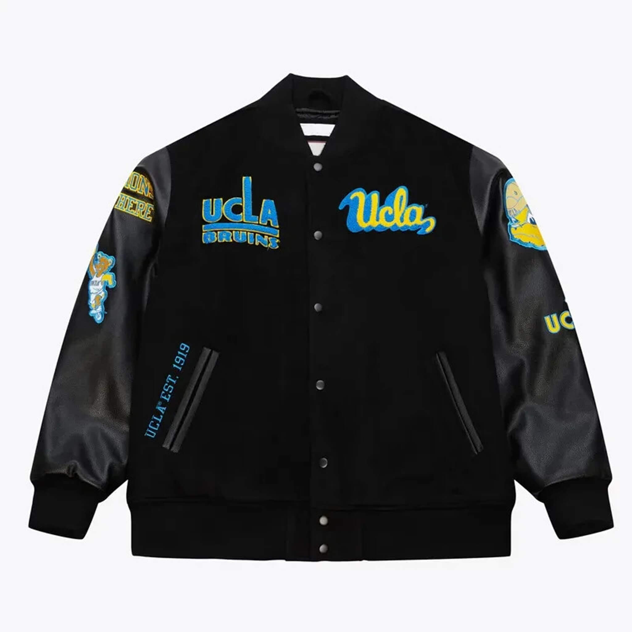 UCLA Bruins Black Letterman Varsity Basketball Jacket