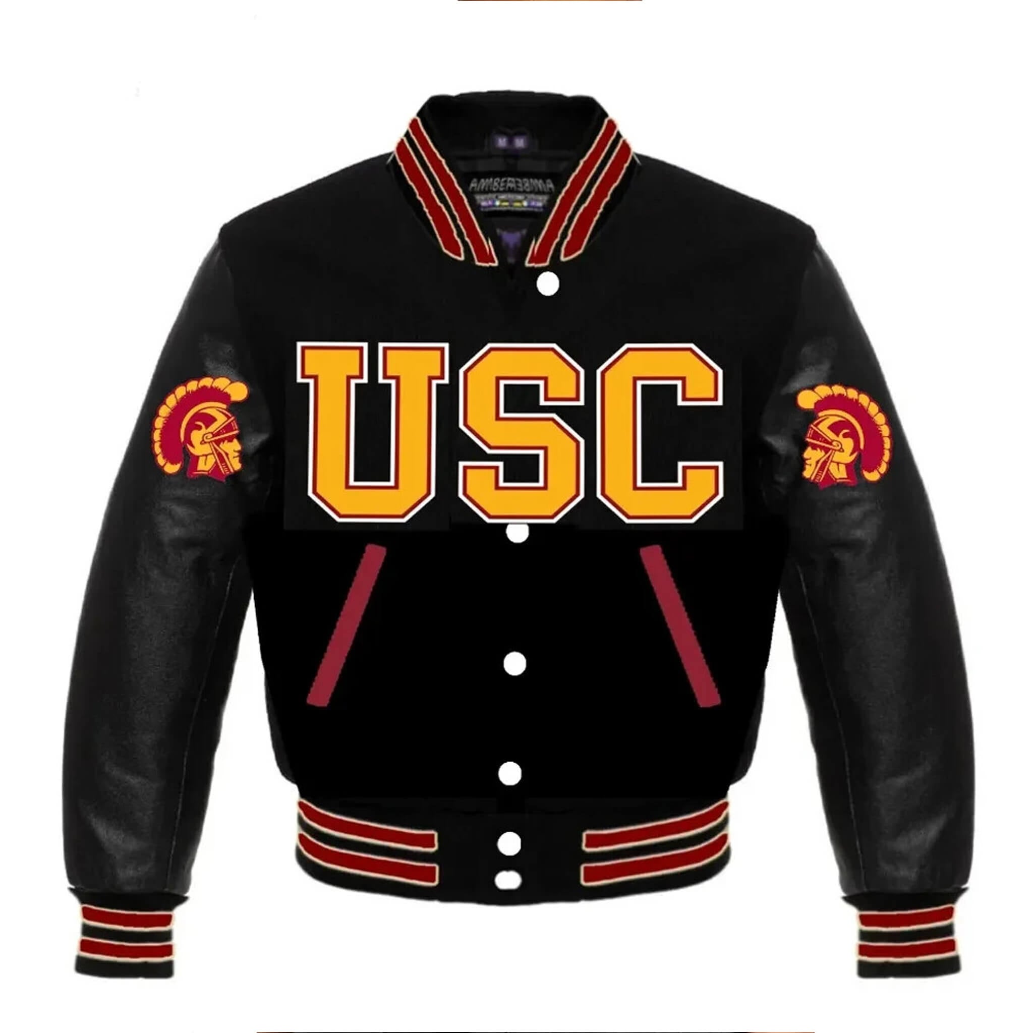 USC Trojans Blackout Letterman Varsity Jacket