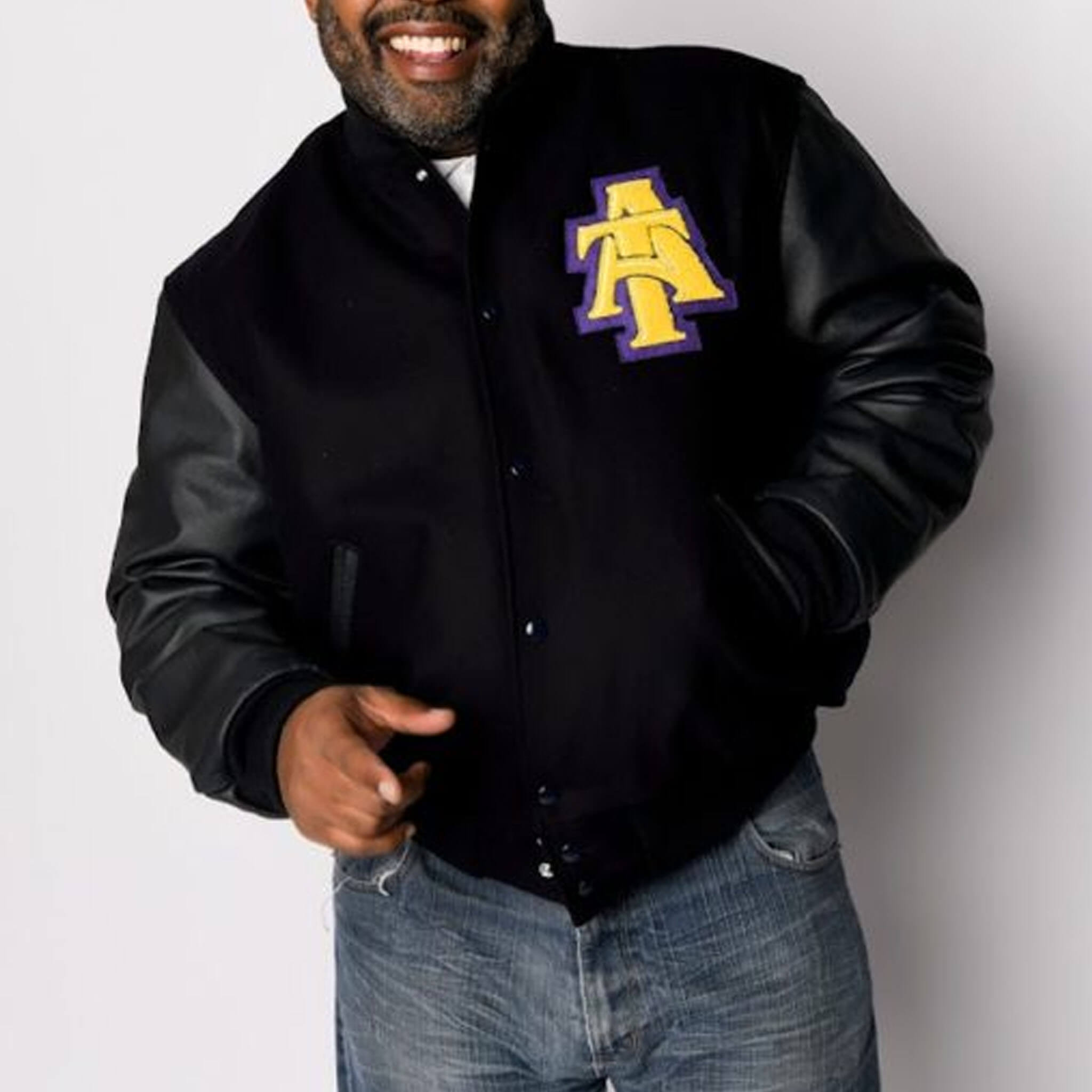 Union NC A&T Black Varsity Jacket - Classic Style