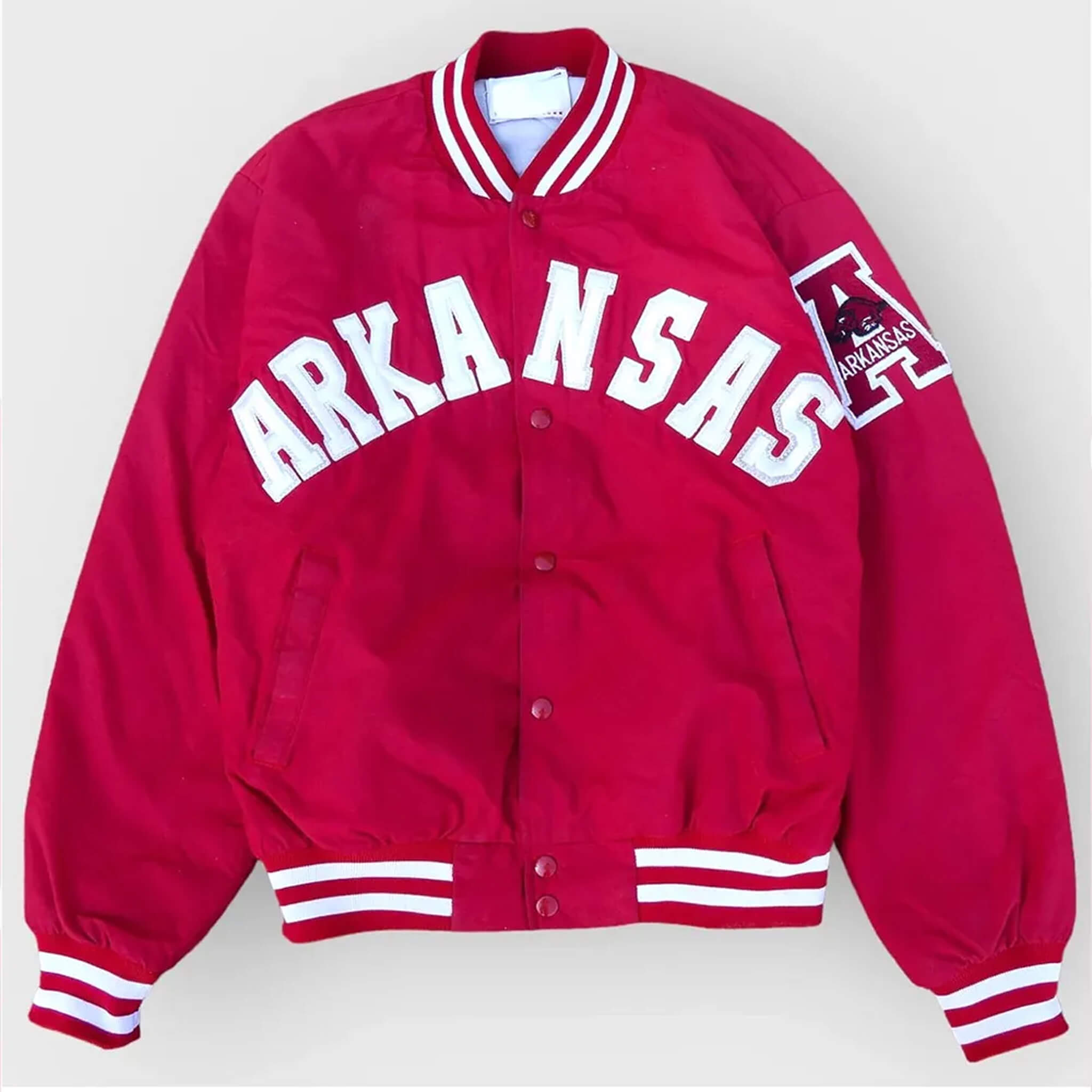 Vintage 1980s Arkansas Razorbacks Varsity Jacket