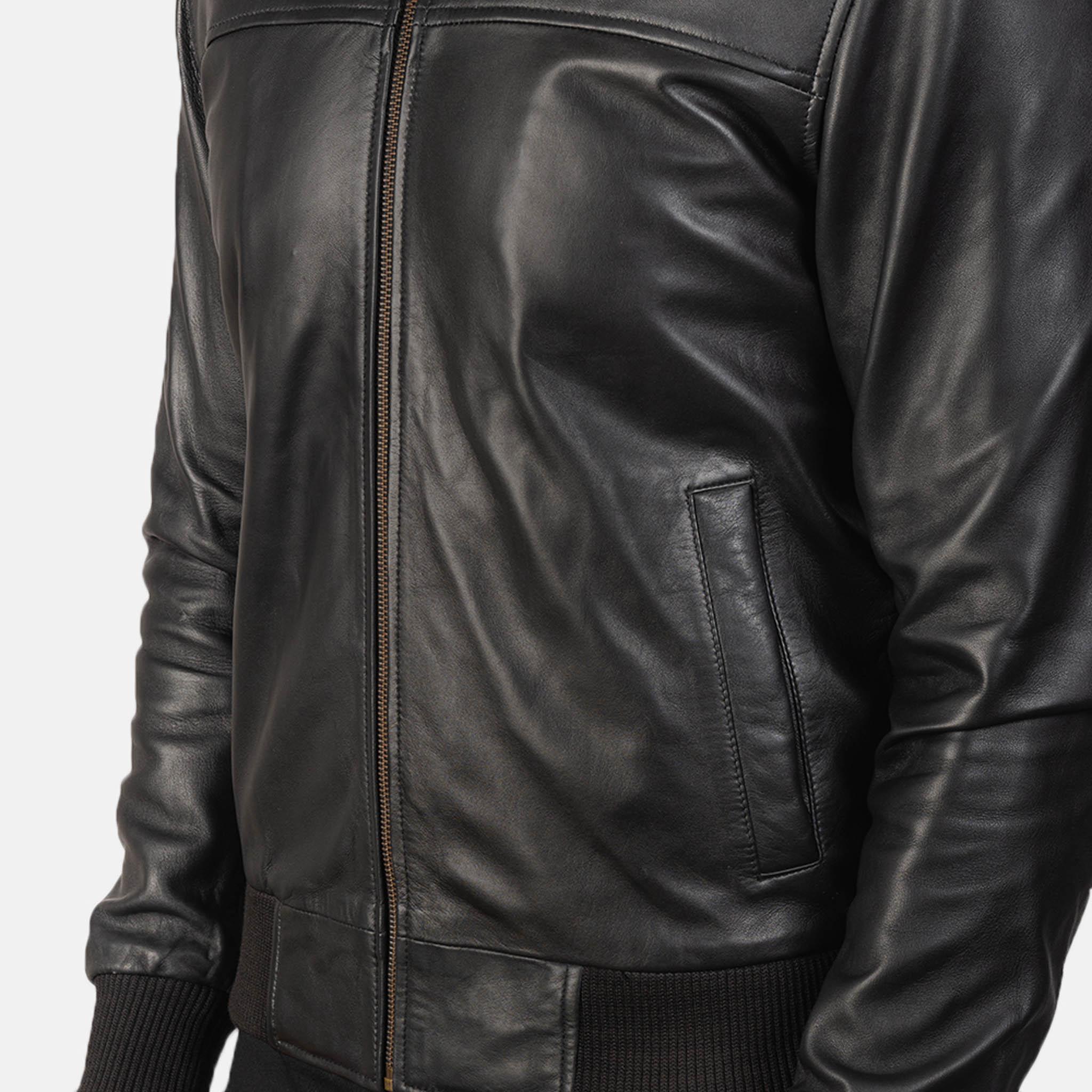 Air Ralf Bomber Jacket – Black Leather Stylish & Durable Outerwear