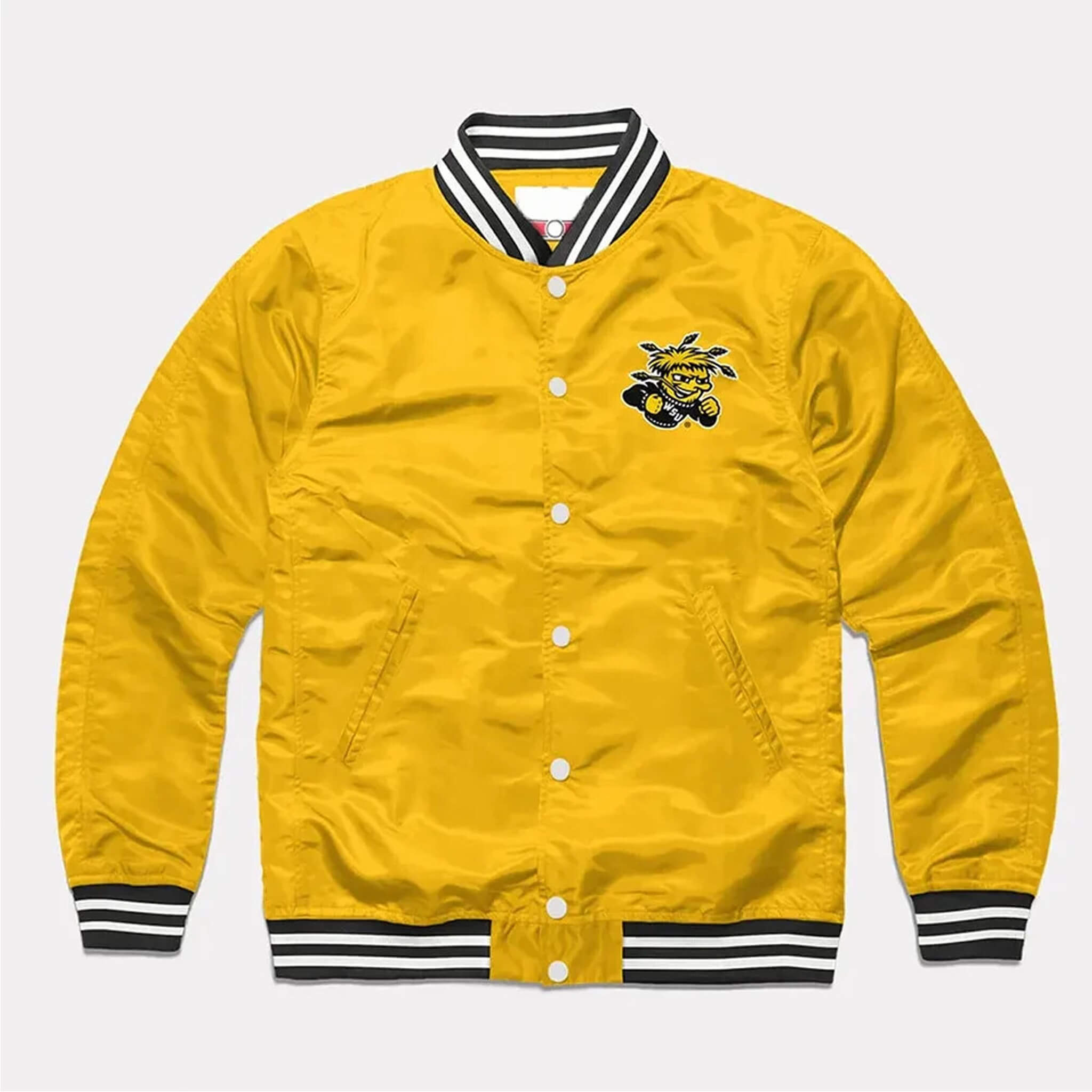 Wichita State Shockers Yellow Satin Varsity Jacket