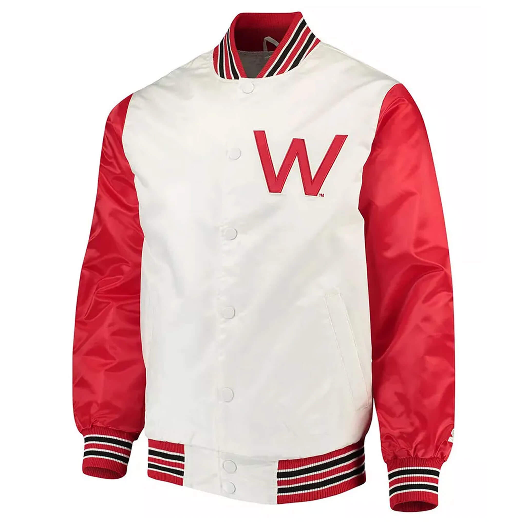 Wisconsin Badgers Satin Varsity Jacket – Classic Style