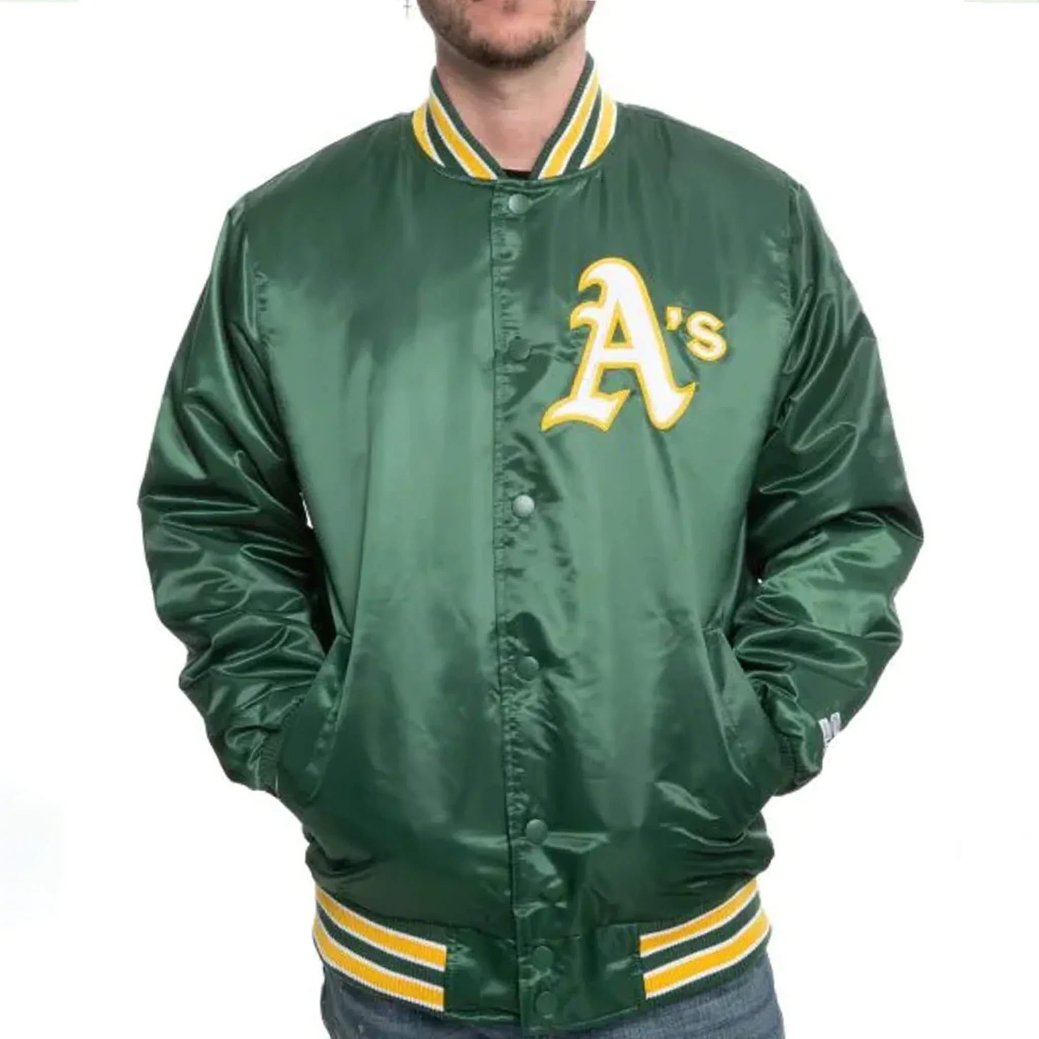 Men’s Starter Oakland A’s Bomber Green Jacket-Classic style